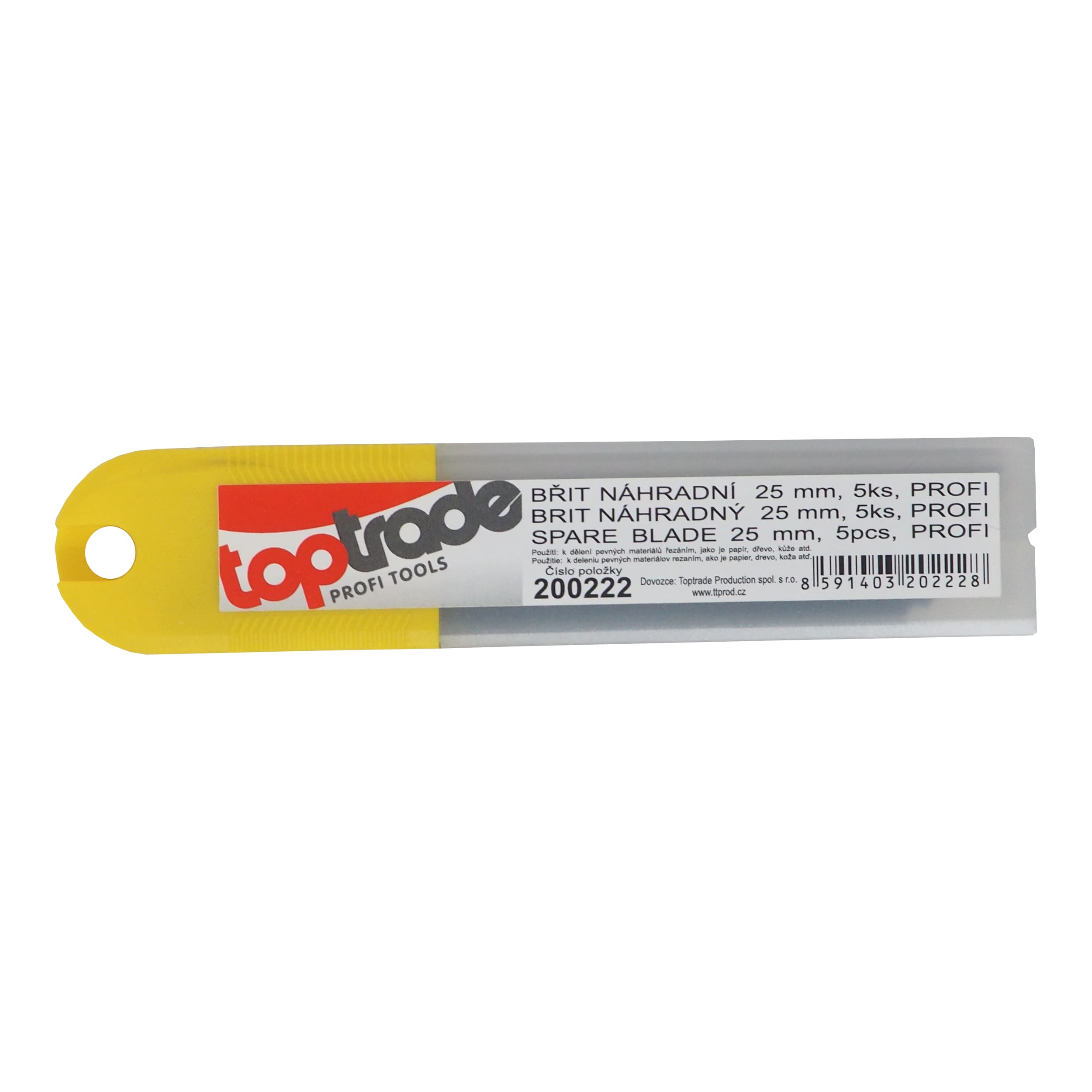 TOPTRADE náhradní břity 25 mm – sada 5 ks (profi) - náhled 2