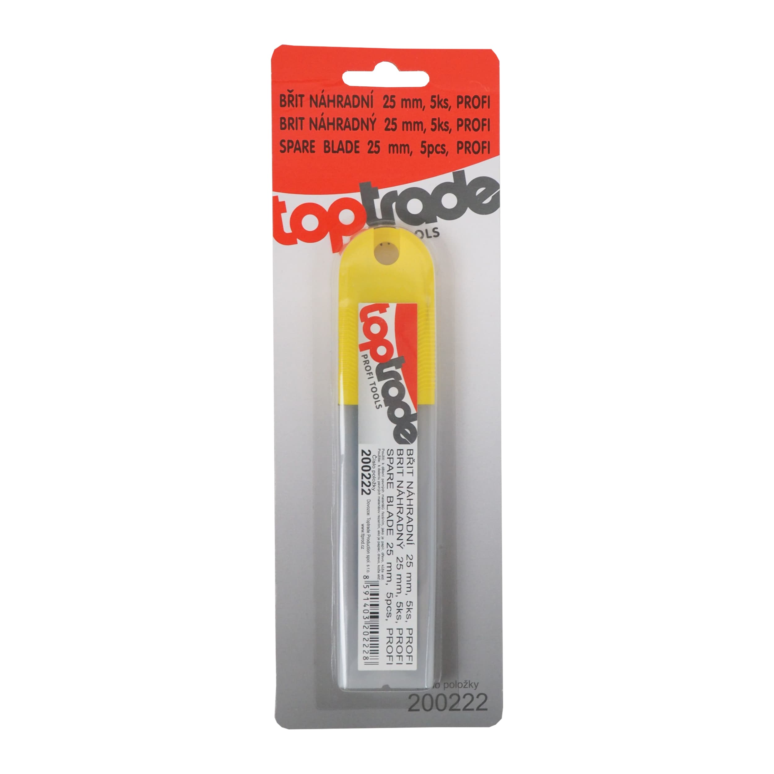TOPTRADE náhradní břity 25 mm – sada 5 ks (profi) - náhled 5