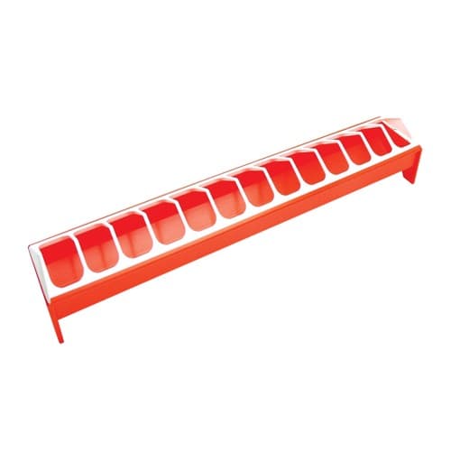 TOPTRADE žlabové krmítko pro drůbež 750 mm, plast, zasouvací