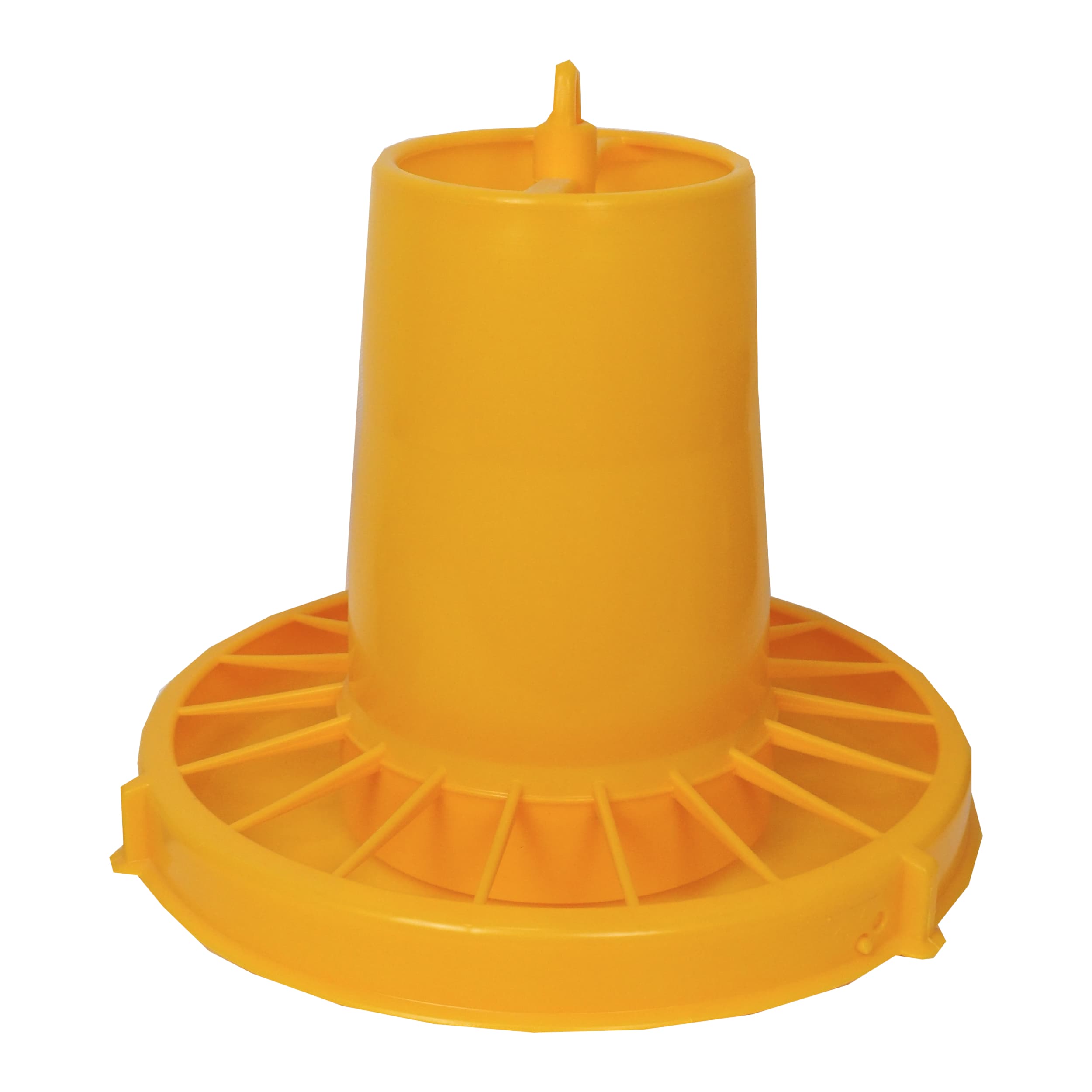 TOPTRADE tubusové krmítko pro drůbež 20 l, plast, žluté - náhled 2