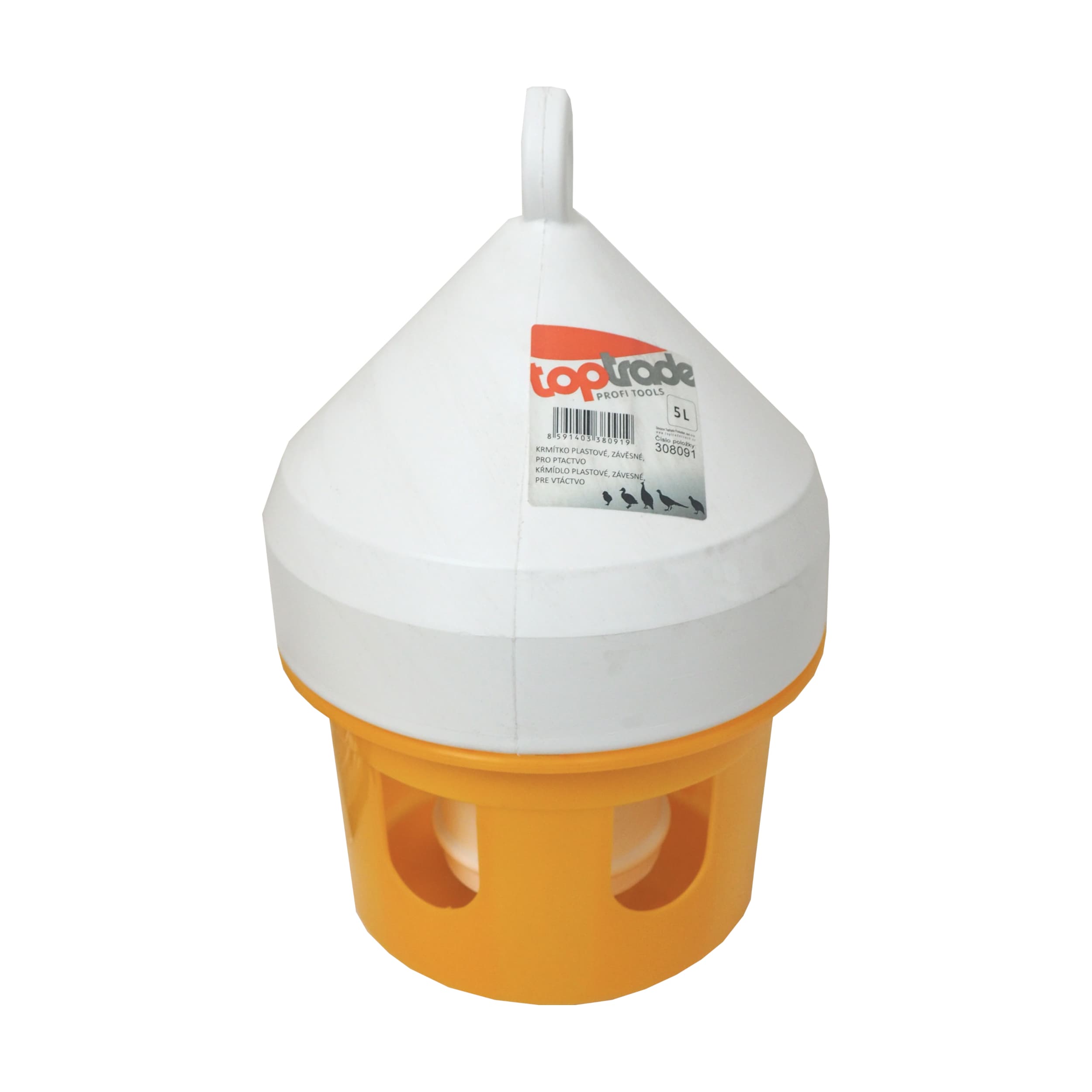 TOPTRADE krmítko pro ptactvo 5 l – závěsné, plast - náhled 2