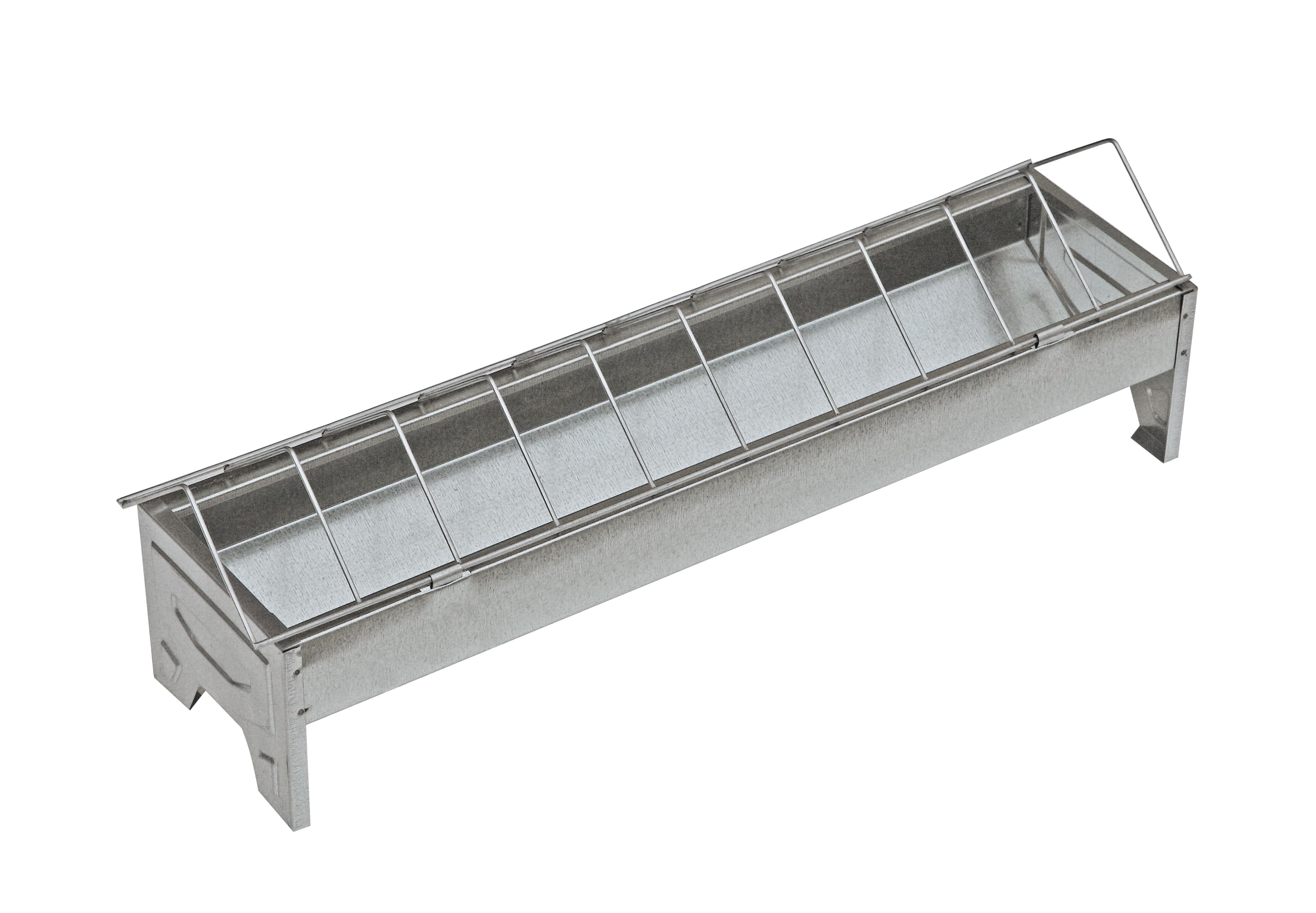 TOPTRADE krmítko pro drůbež 50 cm, pozinkované, se sklopnou mřížkou