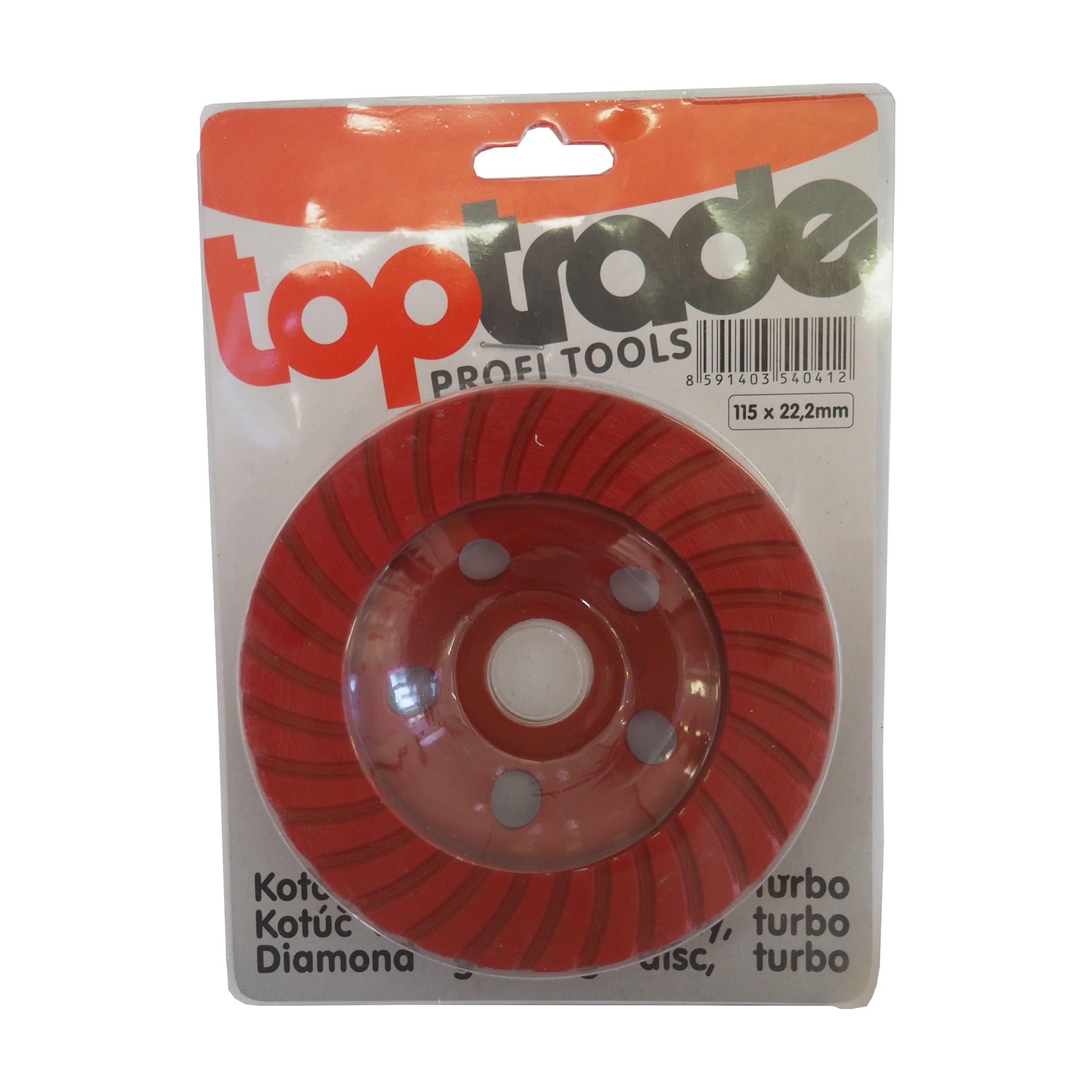 TOPTRADE diamantový brusný kotouč TURBO 125 × 22,2 mm - náhled 2