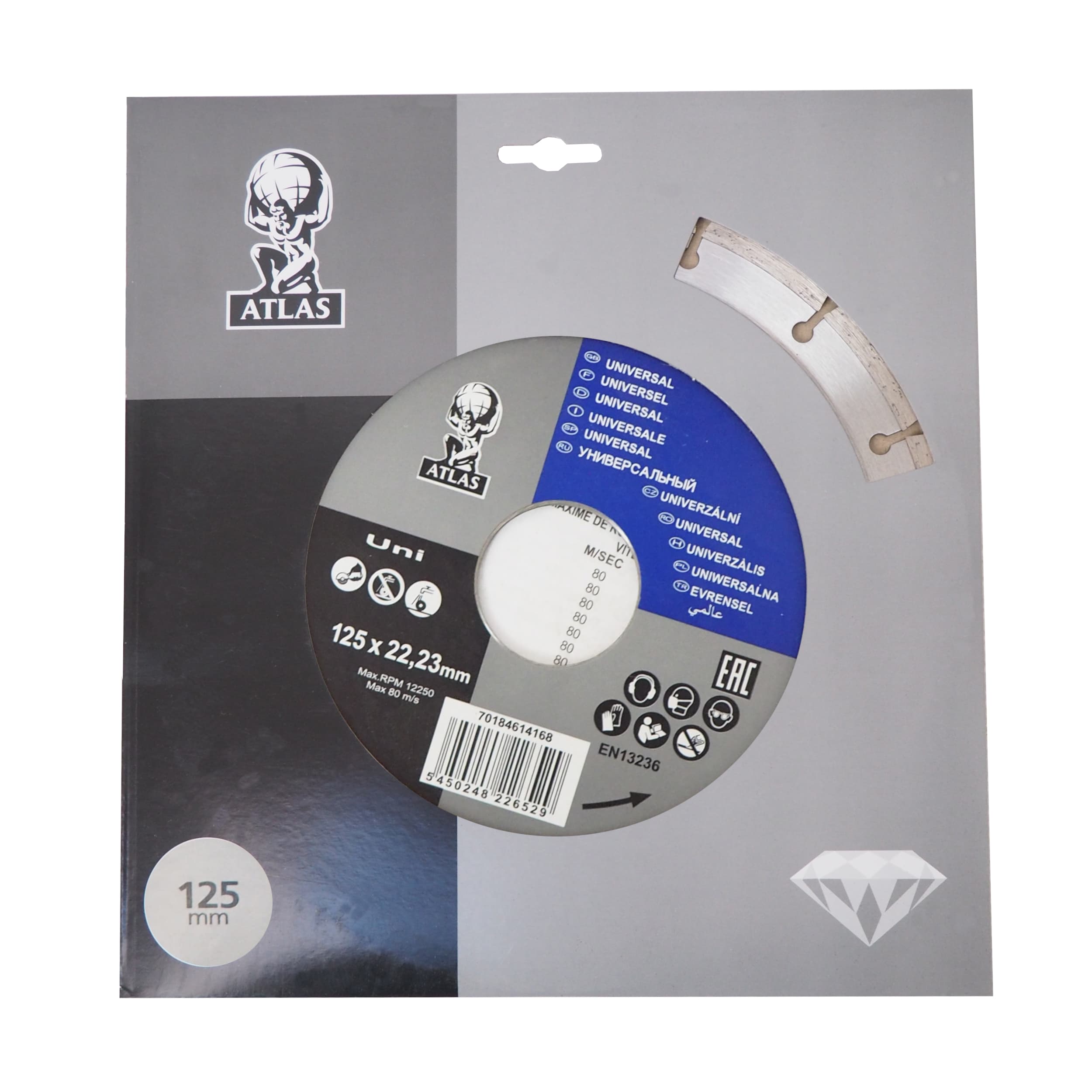 Diamantový kotouč Atlas Universal 125 x 22,23 x 2 mm - náhled 2