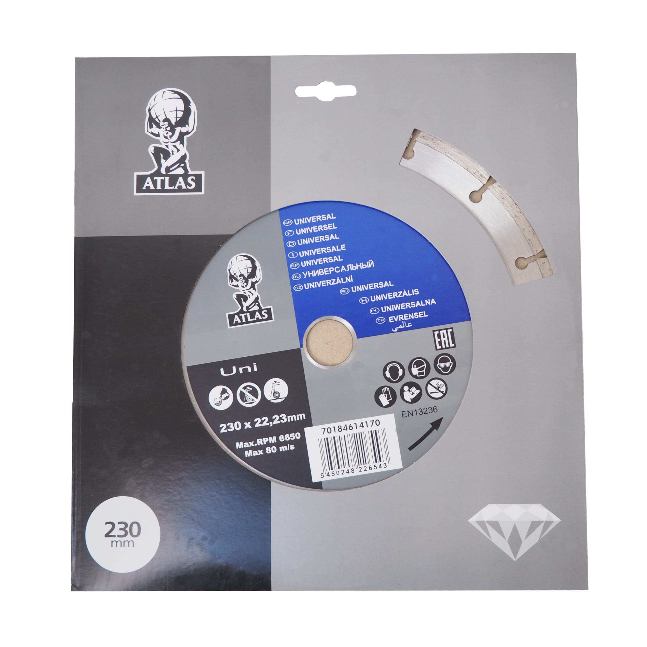 Diamantový kotouč Atlas Universal 230 × 22,23 × 2,6 mm - náhled 2