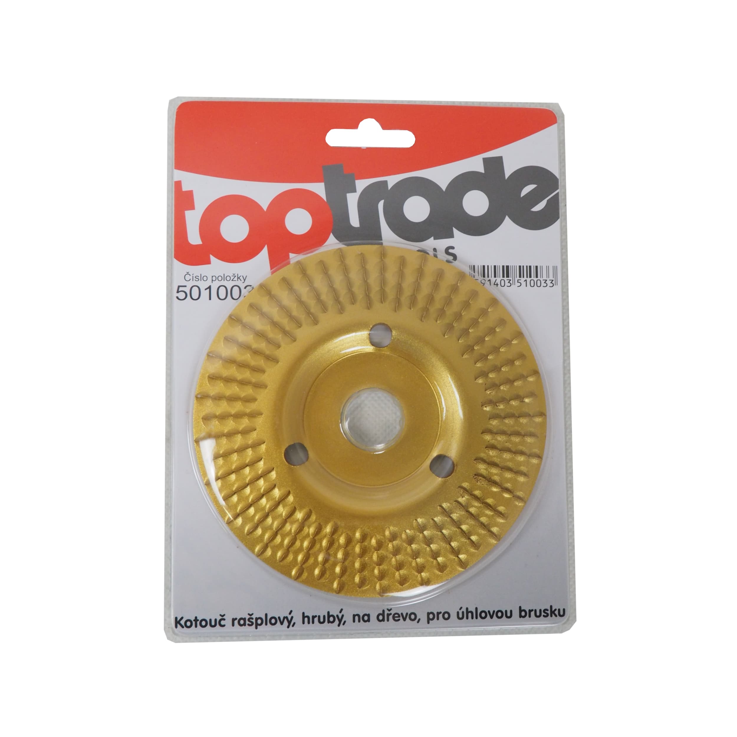 TOPTRADE kotouč rašplový na dřevo 125 mm, hrubý (22,23 mm) - náhled 2