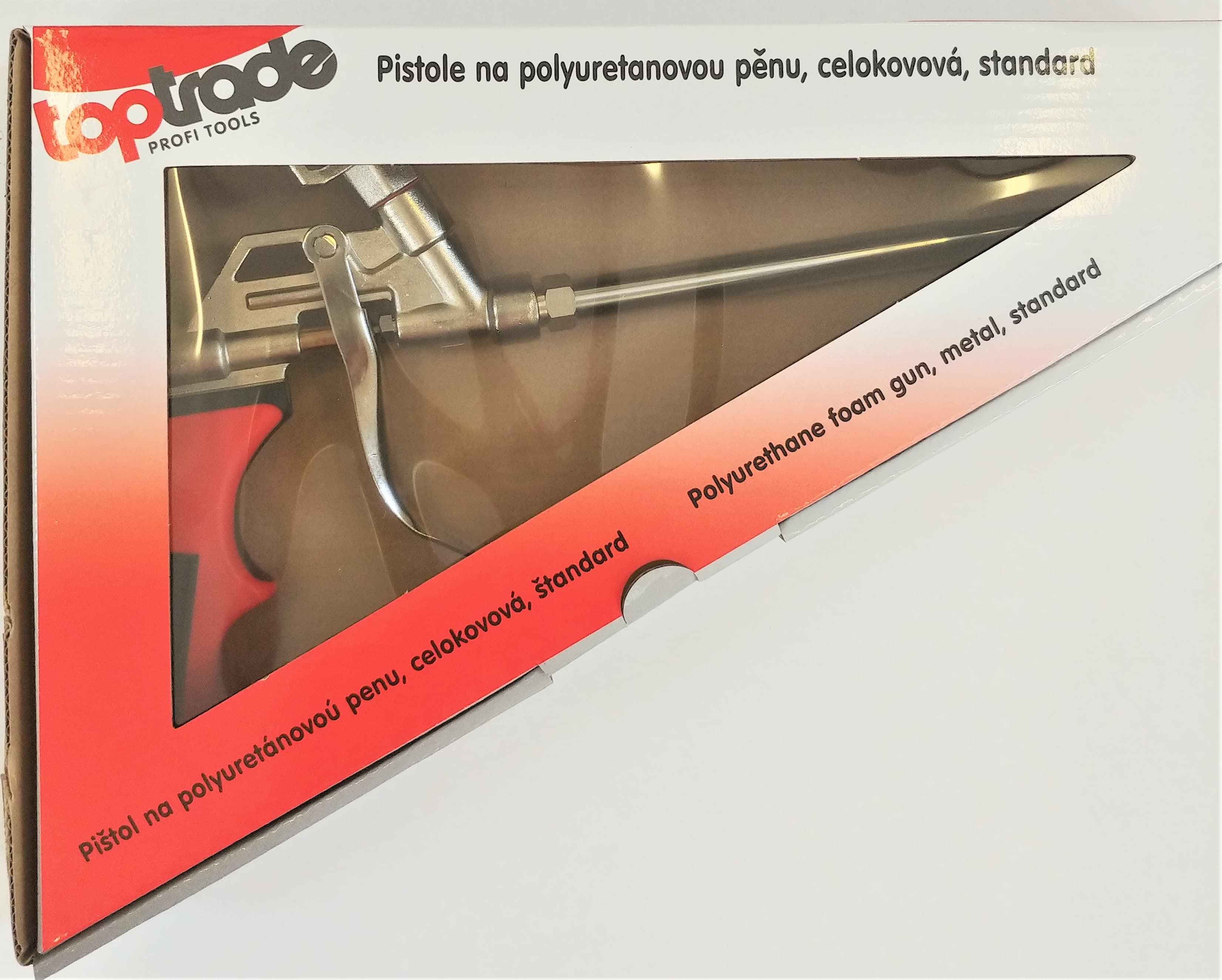 TOPTRADE pistole na PU pěnu celokovová, profi, 2K rukojeť - náhled 2
