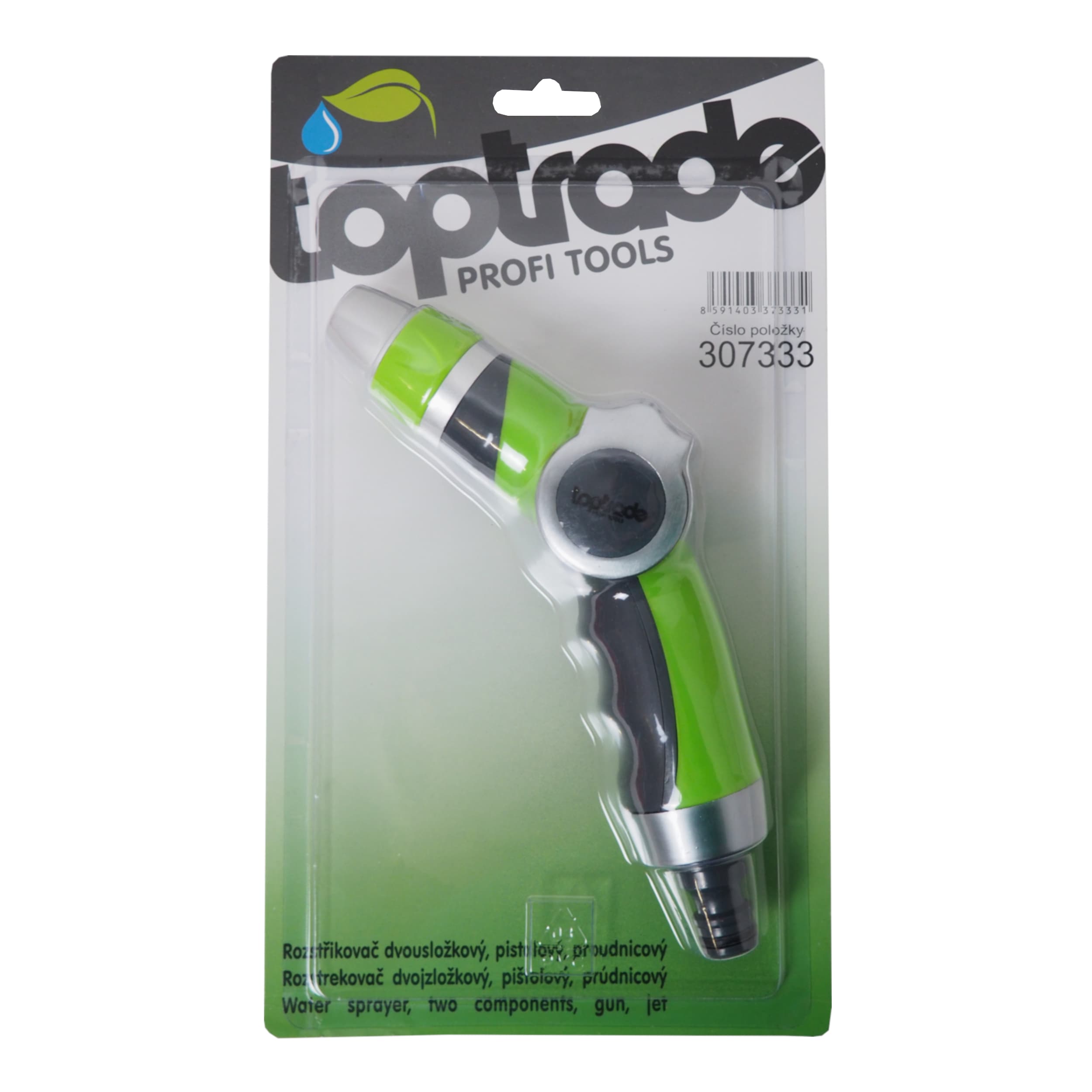 TOPTRADE pistolový rozstřikovač, dvousložkový, proudnicová tryska 307333 - náhled 2