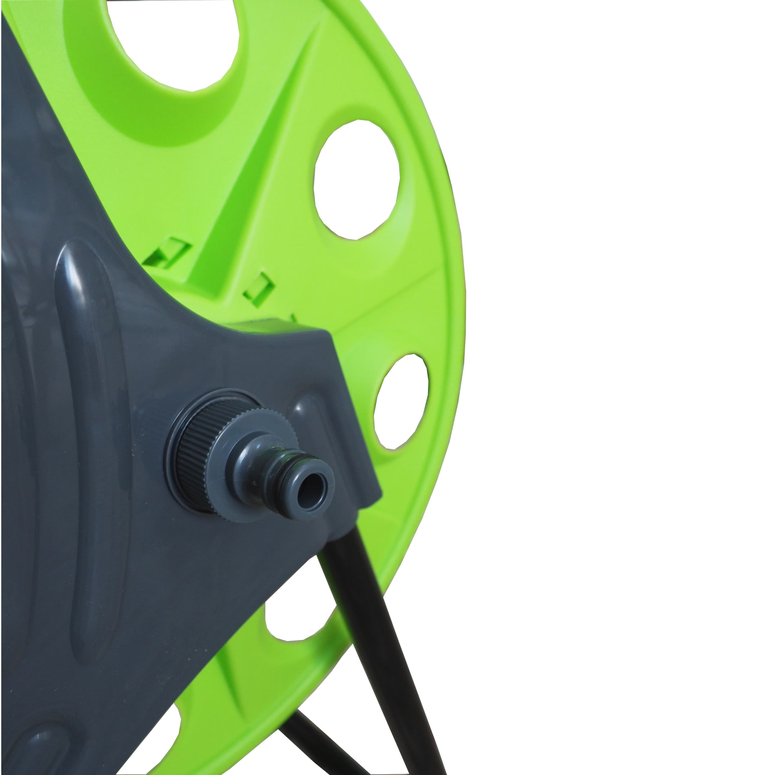 TOPTRADE vozík na hadici, plast/kov – kapacita 60 m (1/2'') - náhled 3