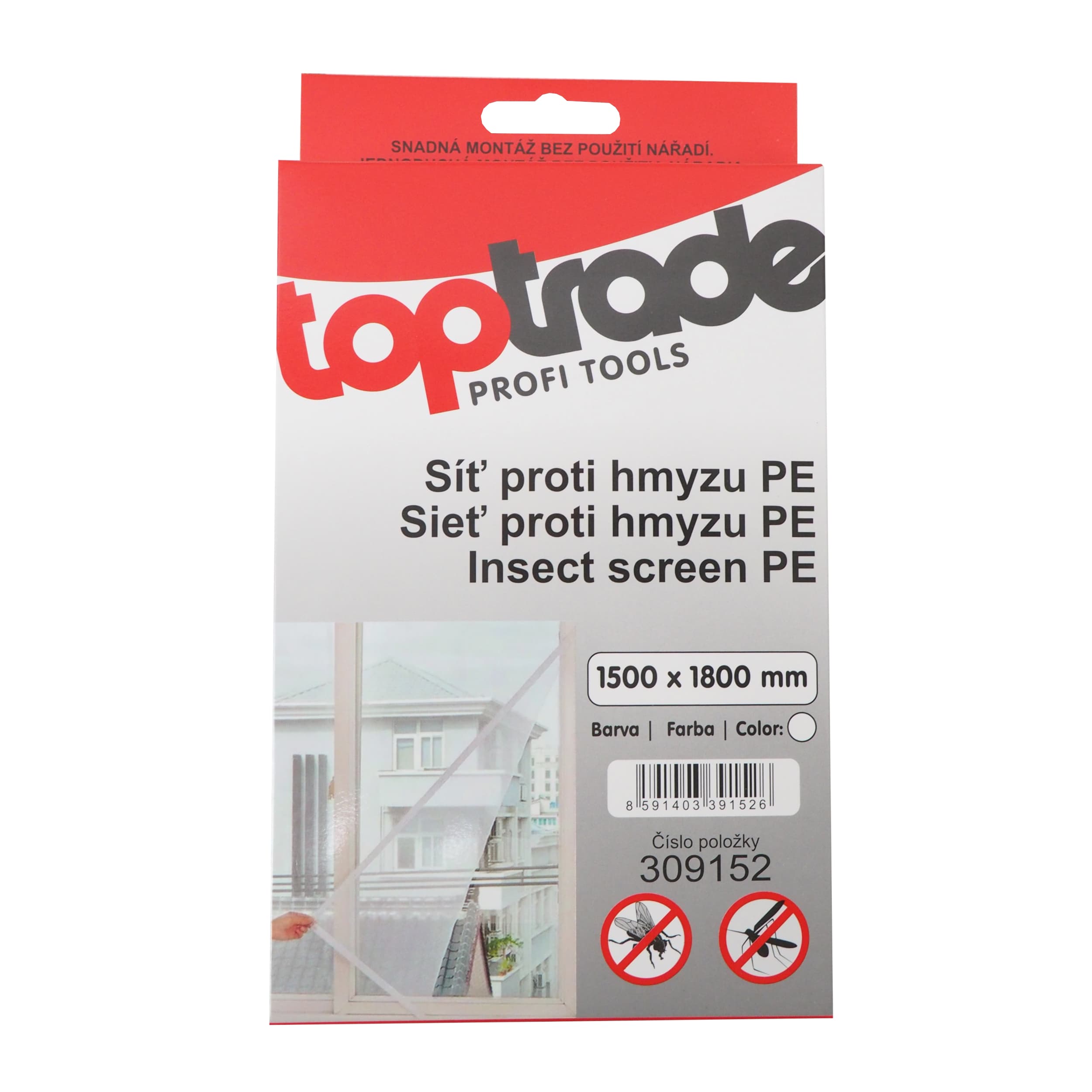 TOPTRADE síť proti hmyzu PE 1500 × 1800 mm - náhled 3