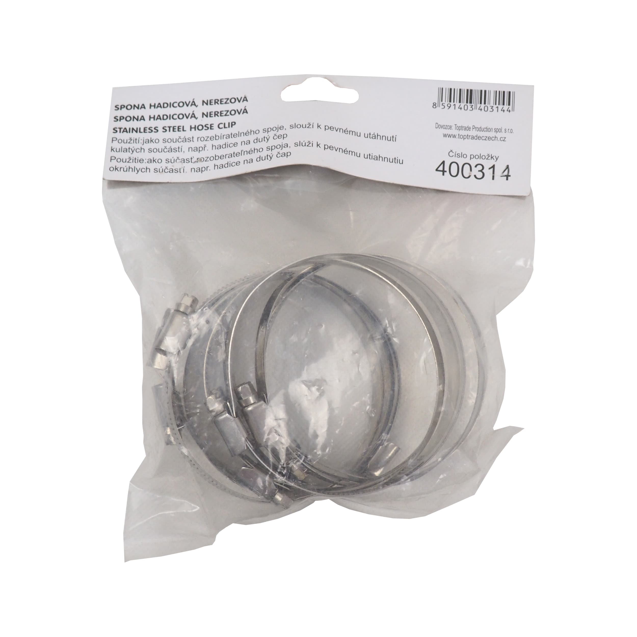 TOPTRADE nerezové hadicové spony 70–90 mm – sada 10 ks - náhled 3