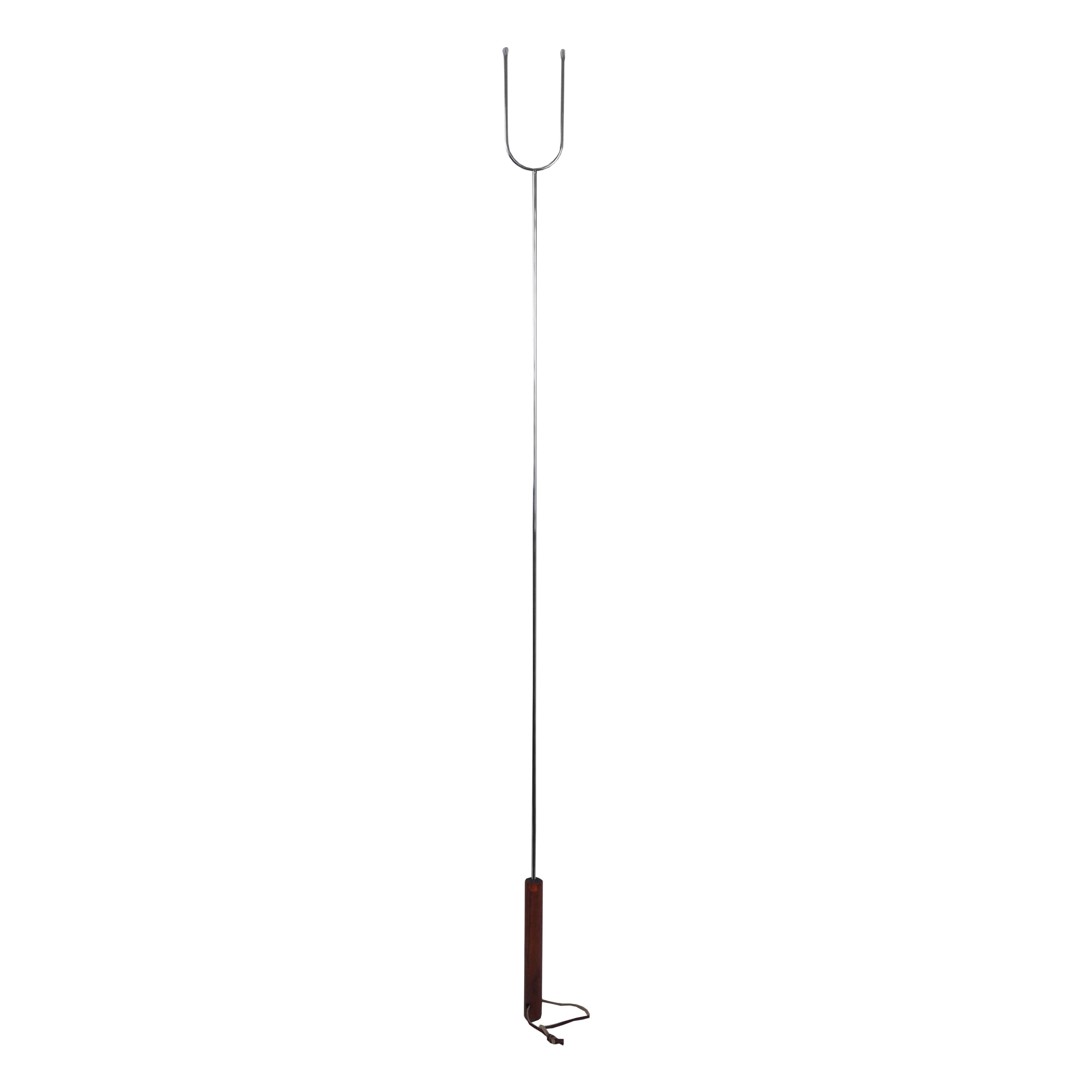 TOPTRADE opékací vidlice 105 cm (4 ks) – chrom, dřevěná rukojeť - náhled 3
