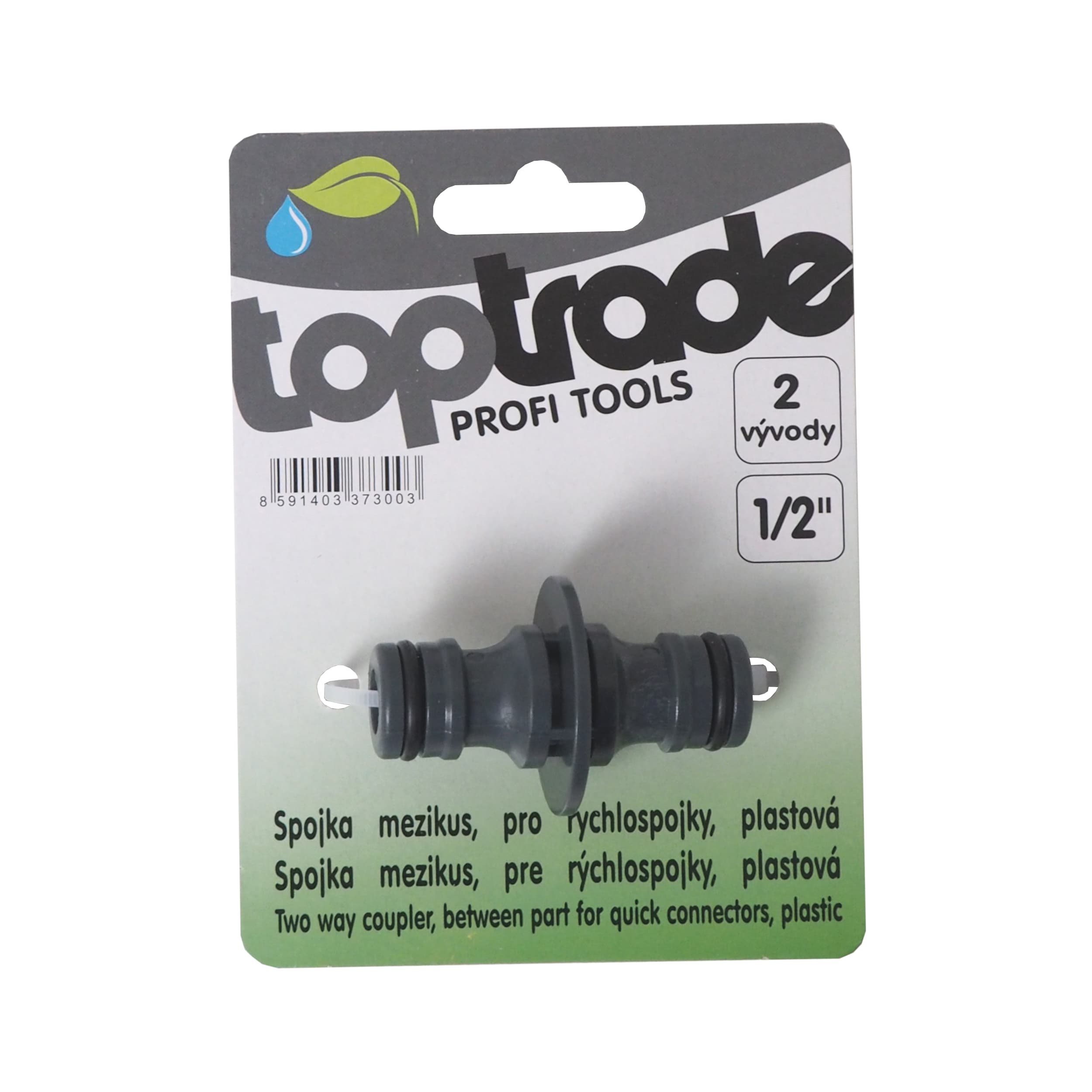 TOPTRADE spojka (mezikus) – 2 vývody, 1/2″ - náhled 2