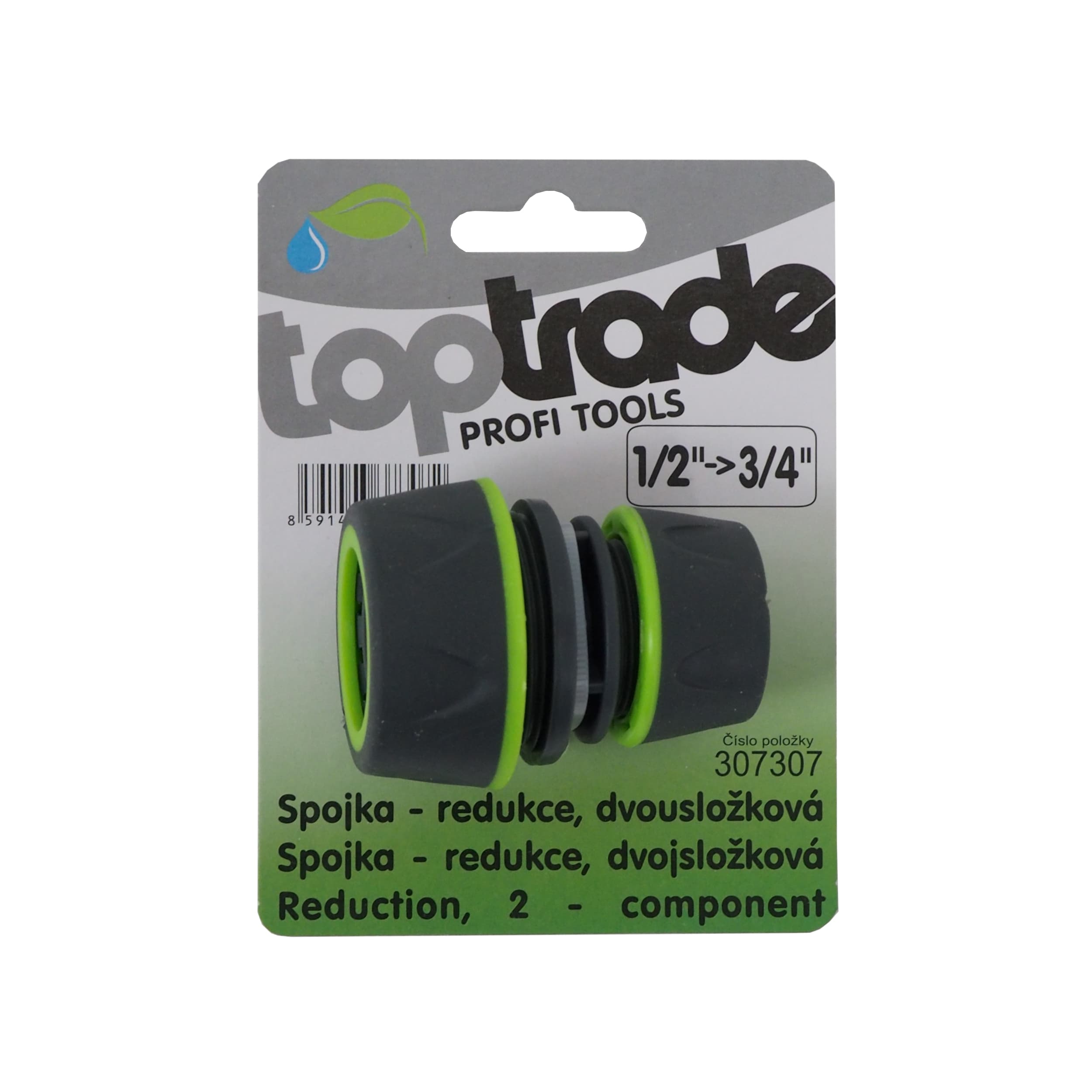 TOPTRADE rychlospojka – redukce 1/2" x 3/4" - náhled 2