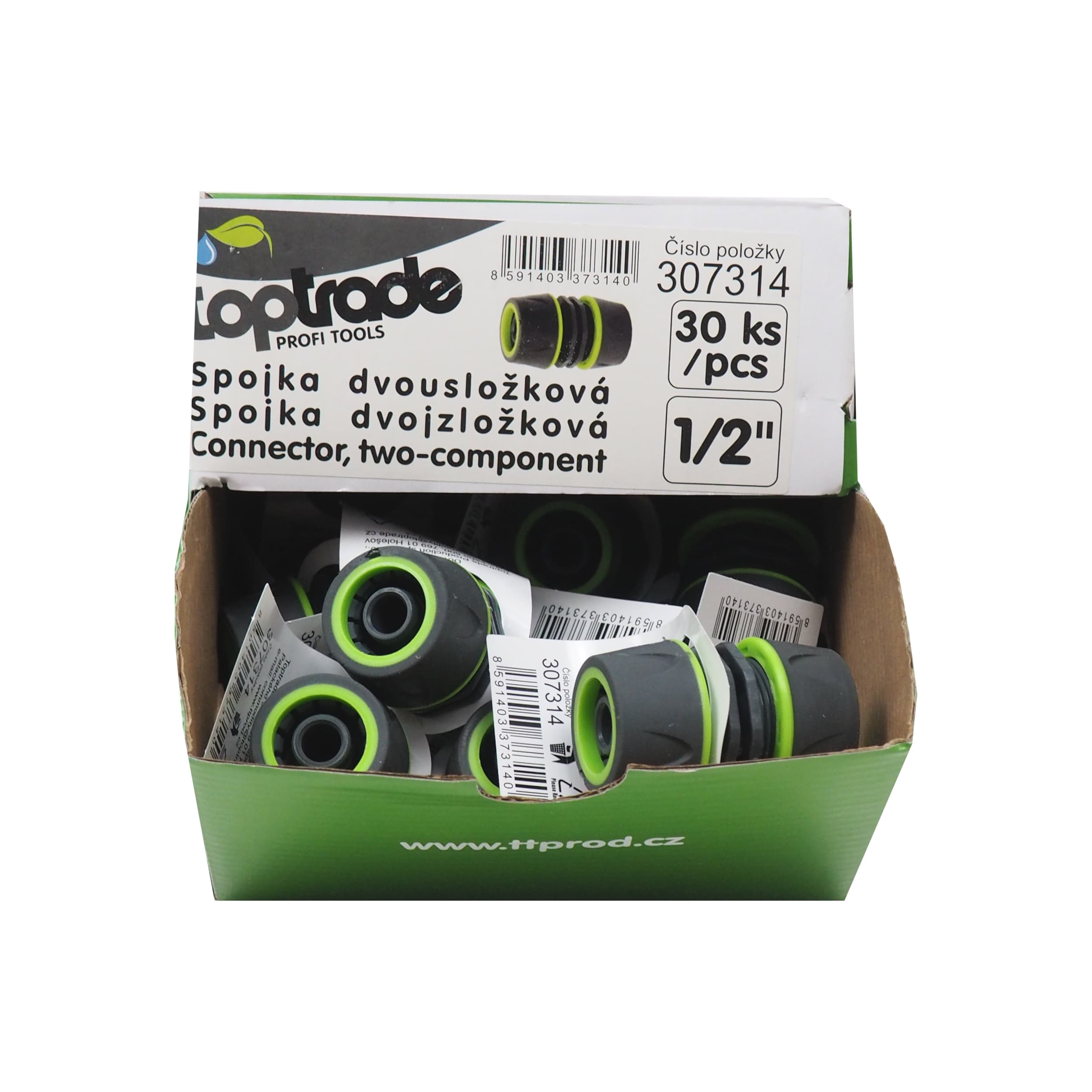 TOPTRADE spojka 1/2'', dvousložková – sada 30 ks - náhled 4