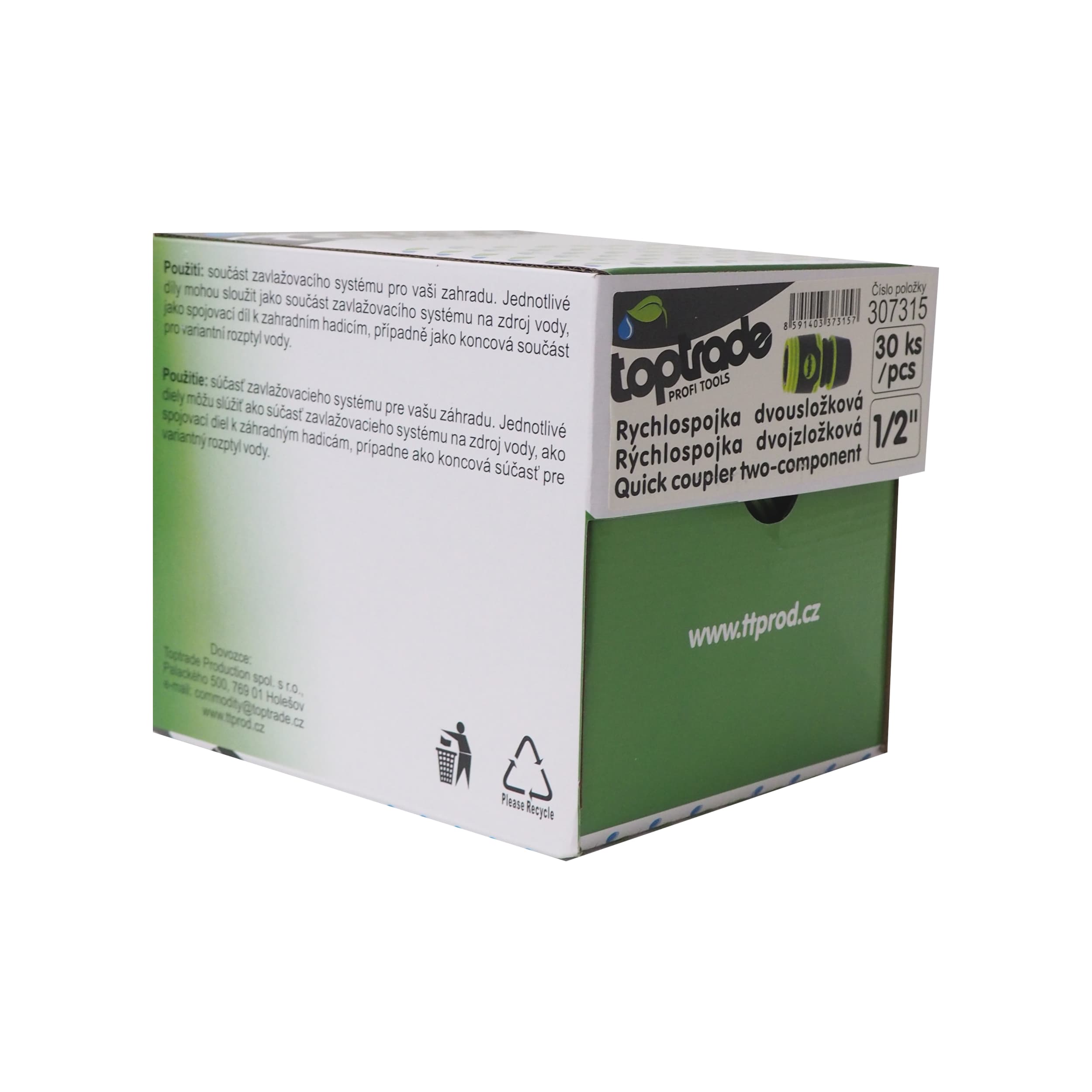 TOPTRADE rychlospojka dvousložková 1/2", sada 30 ks - náhled 5