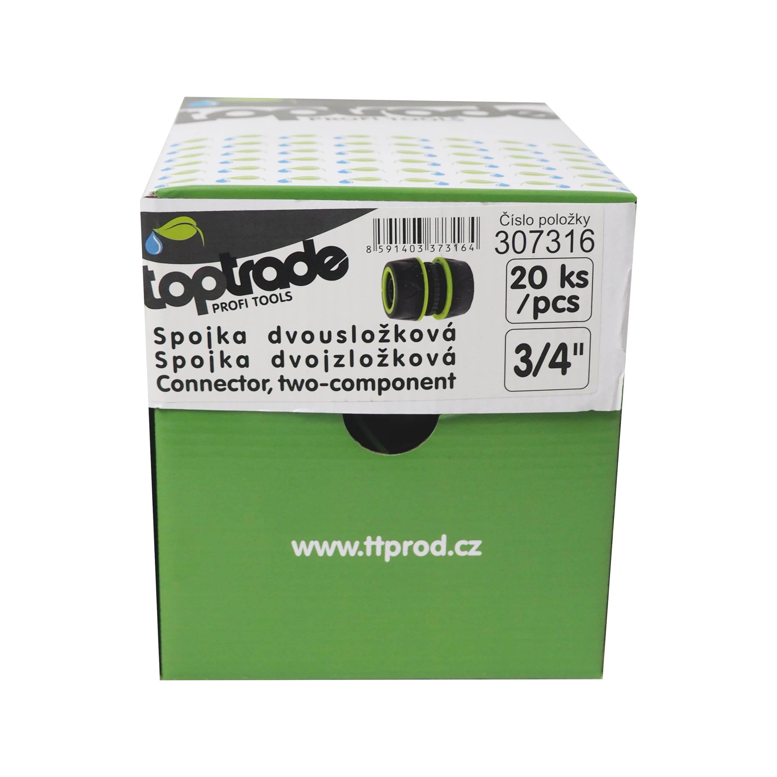 TOPTRADE spojka dvousložková 3/4", sada 20 ks - náhled 4