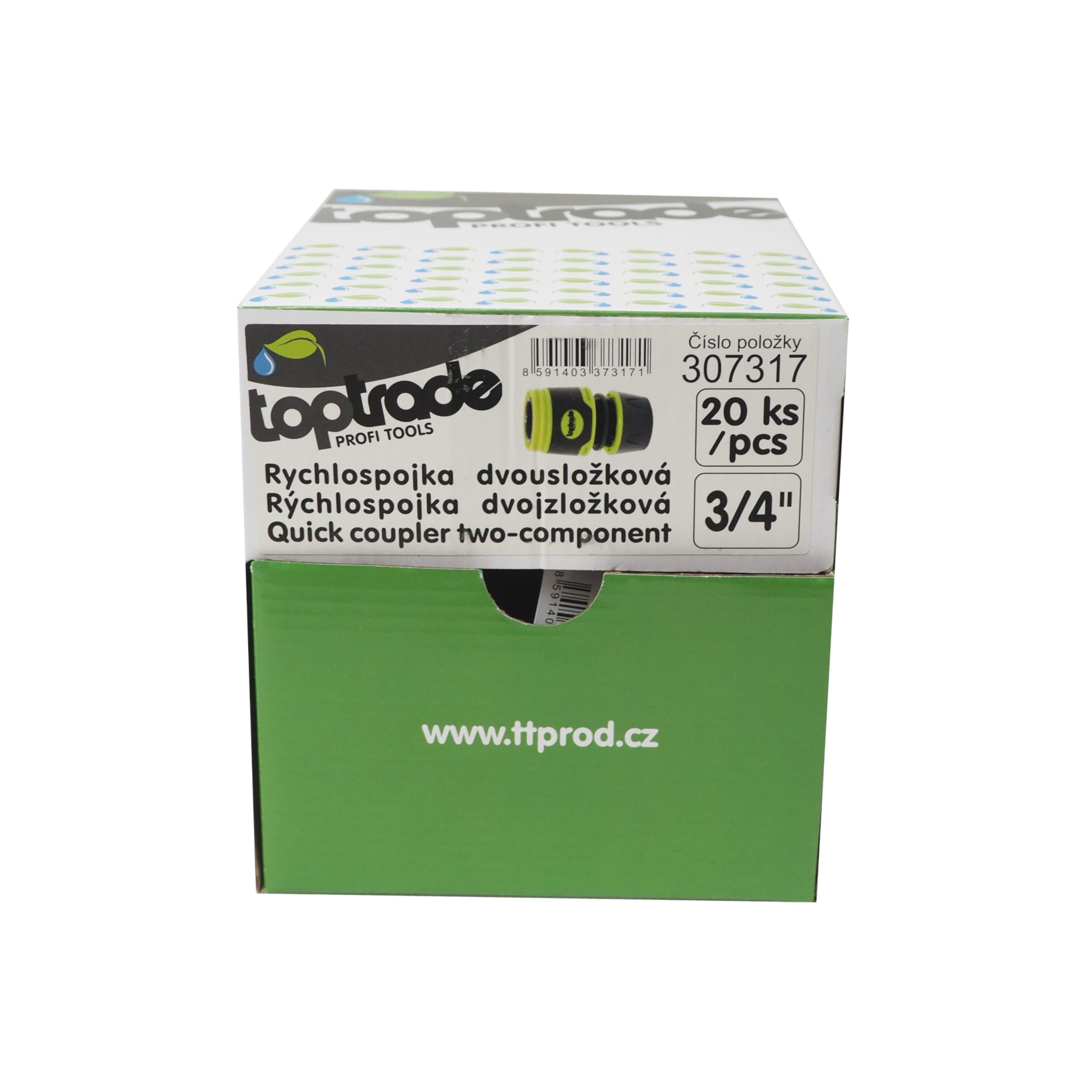 TOPTRADE rychlospojka dvousložková 3/4", sada 20 ks - náhled 4