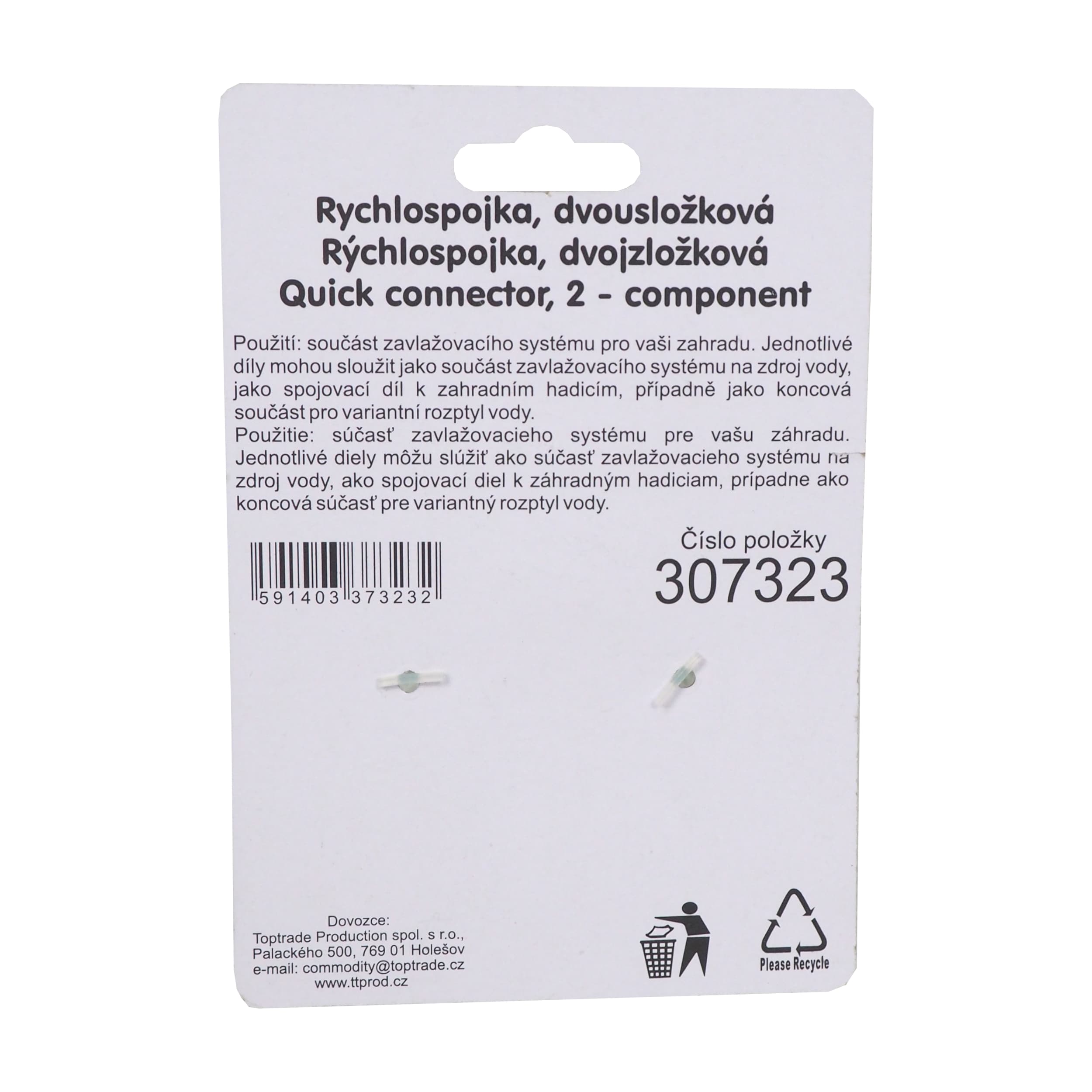 TOPTRADE rychlospojka dvousložková 1” pro hadici 25 mm - náhled 2