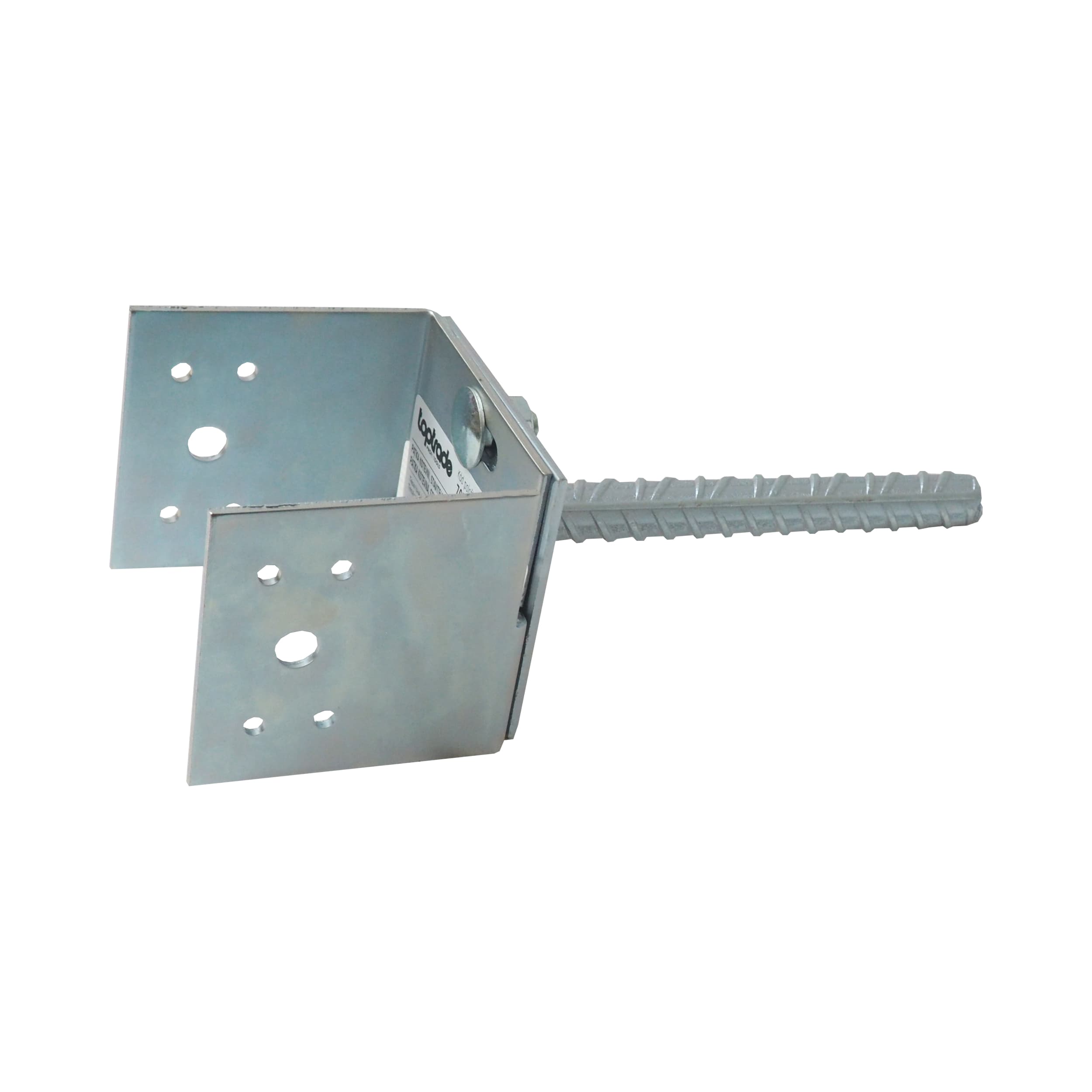 TOPTRADE kotevní U patka stavitelná do betonu 80–150 × 90 mm, pozink 3 mm - náhled 4