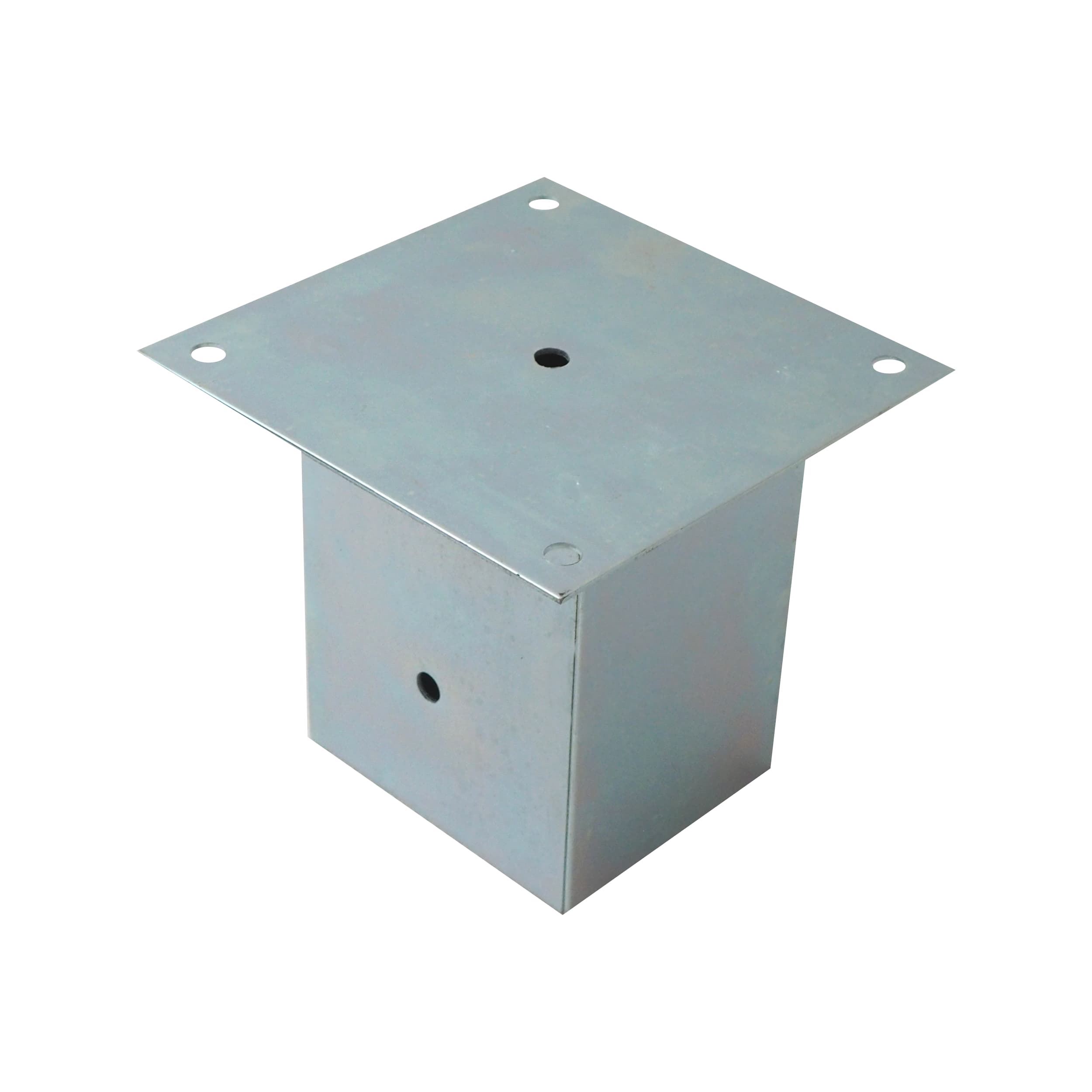 TOPTRADE patka sloupku se čtvercovou základnou 140 × 140 mm, pozink, výška 150 mm - náhled 4