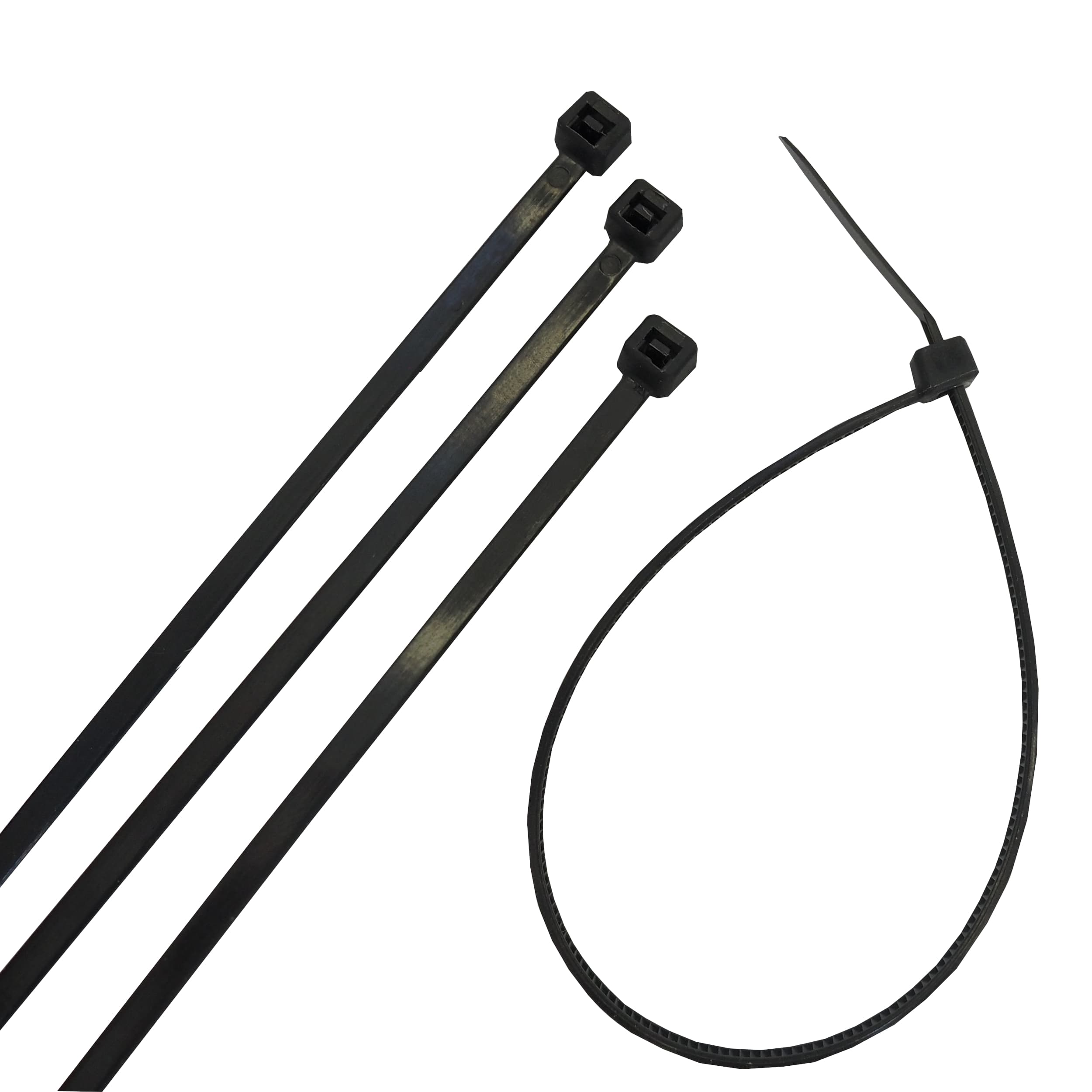 TOPTRADE stahovací pásky, černé, 250 × 3,6 mm, 50 ks