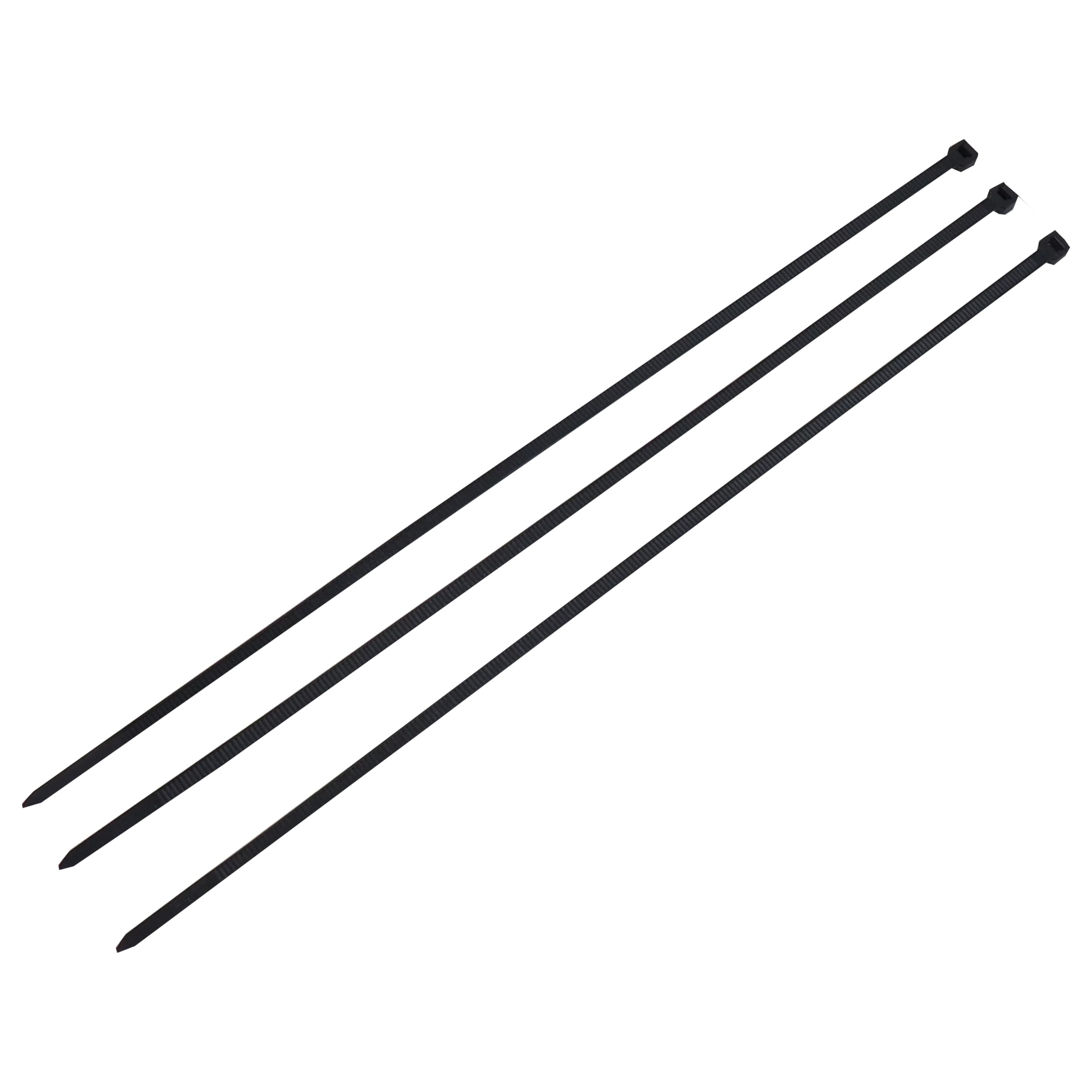 TOPTRADE stahovací pásky, černé, 400 × 4,8 mm, 50 ks - náhled 2