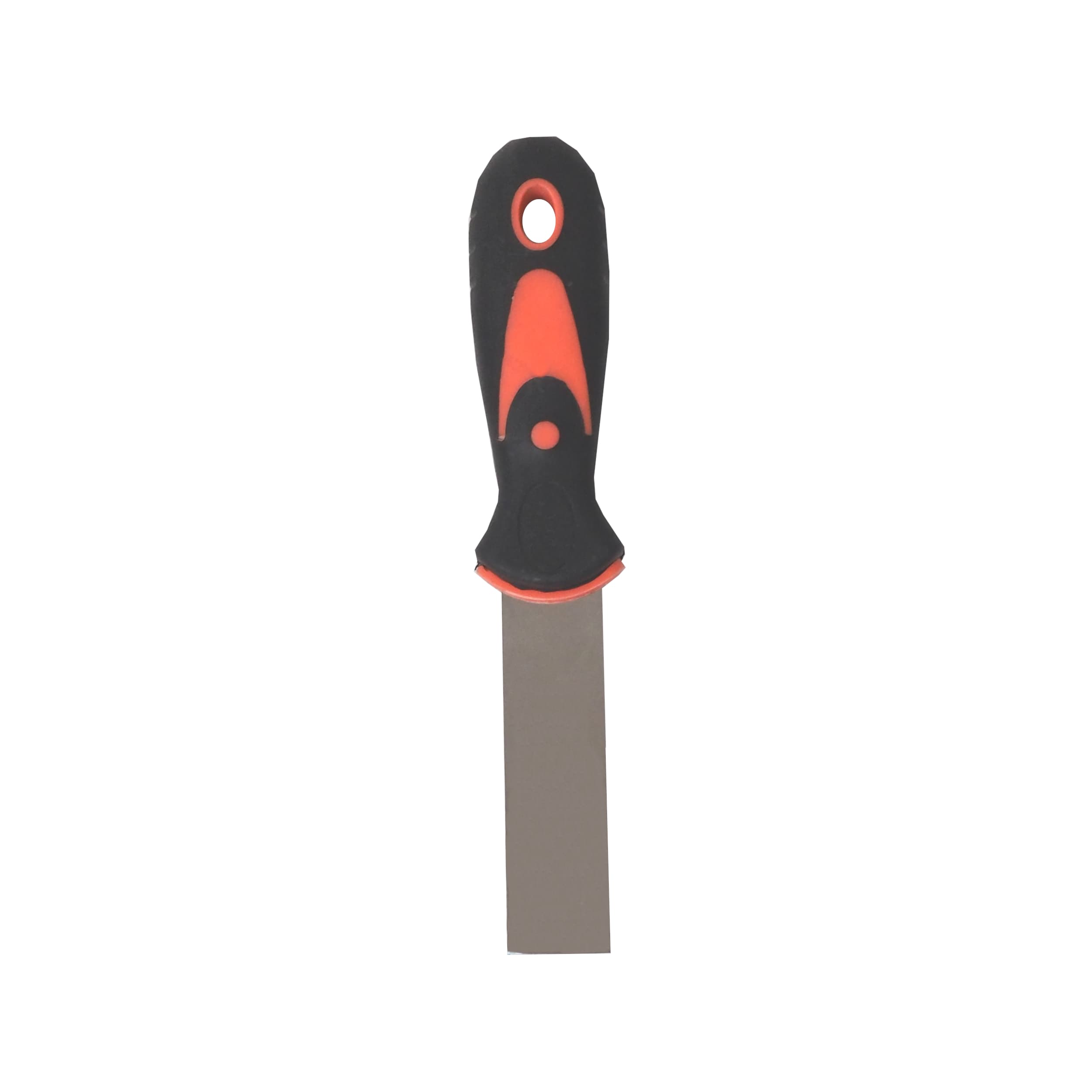 TOPTRADE špachtle nerezová 30 mm, ergonomická gumová rukojeť – profi
