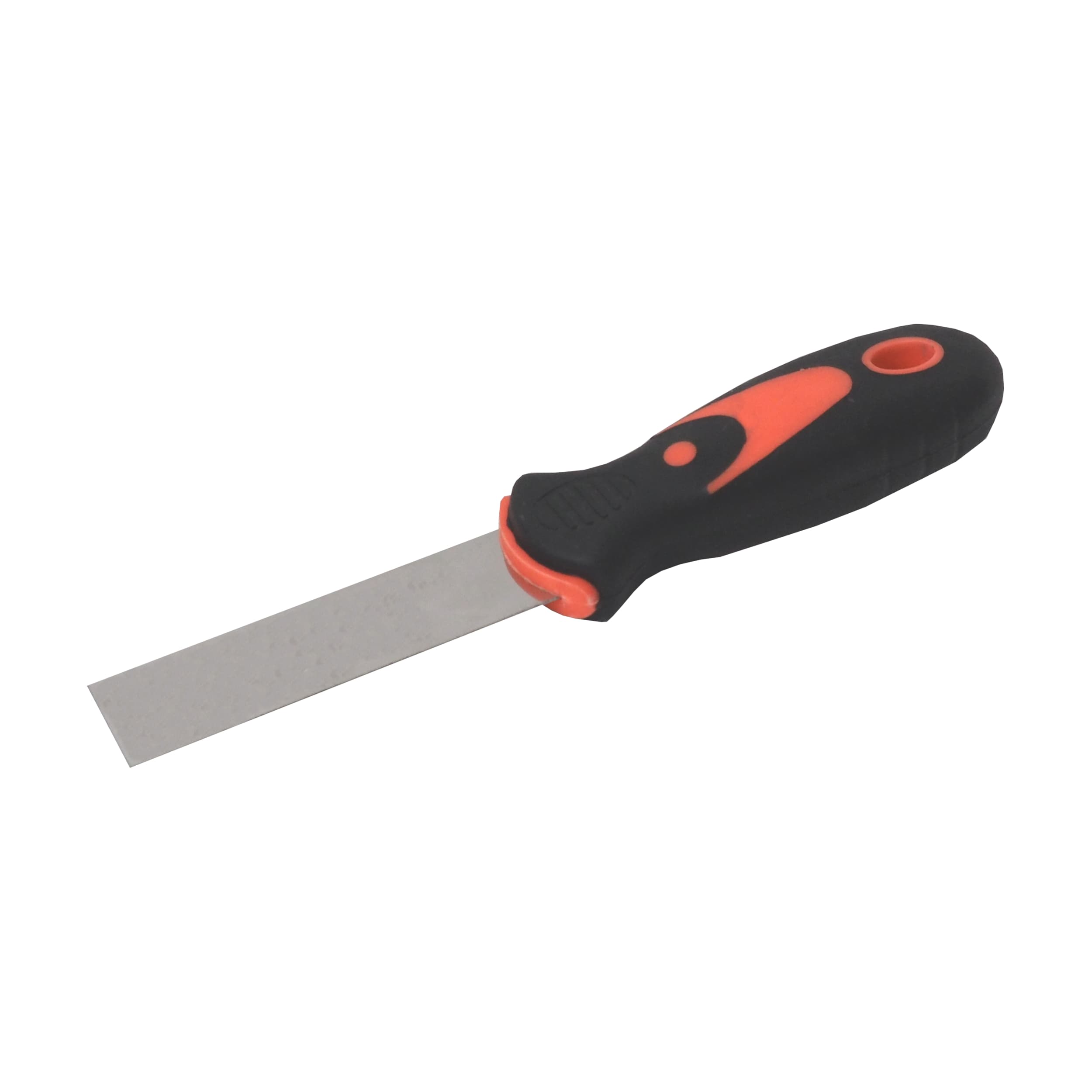 TOPTRADE špachtle nerezová 30 mm, ergonomická gumová rukojeť – profi - náhled 3