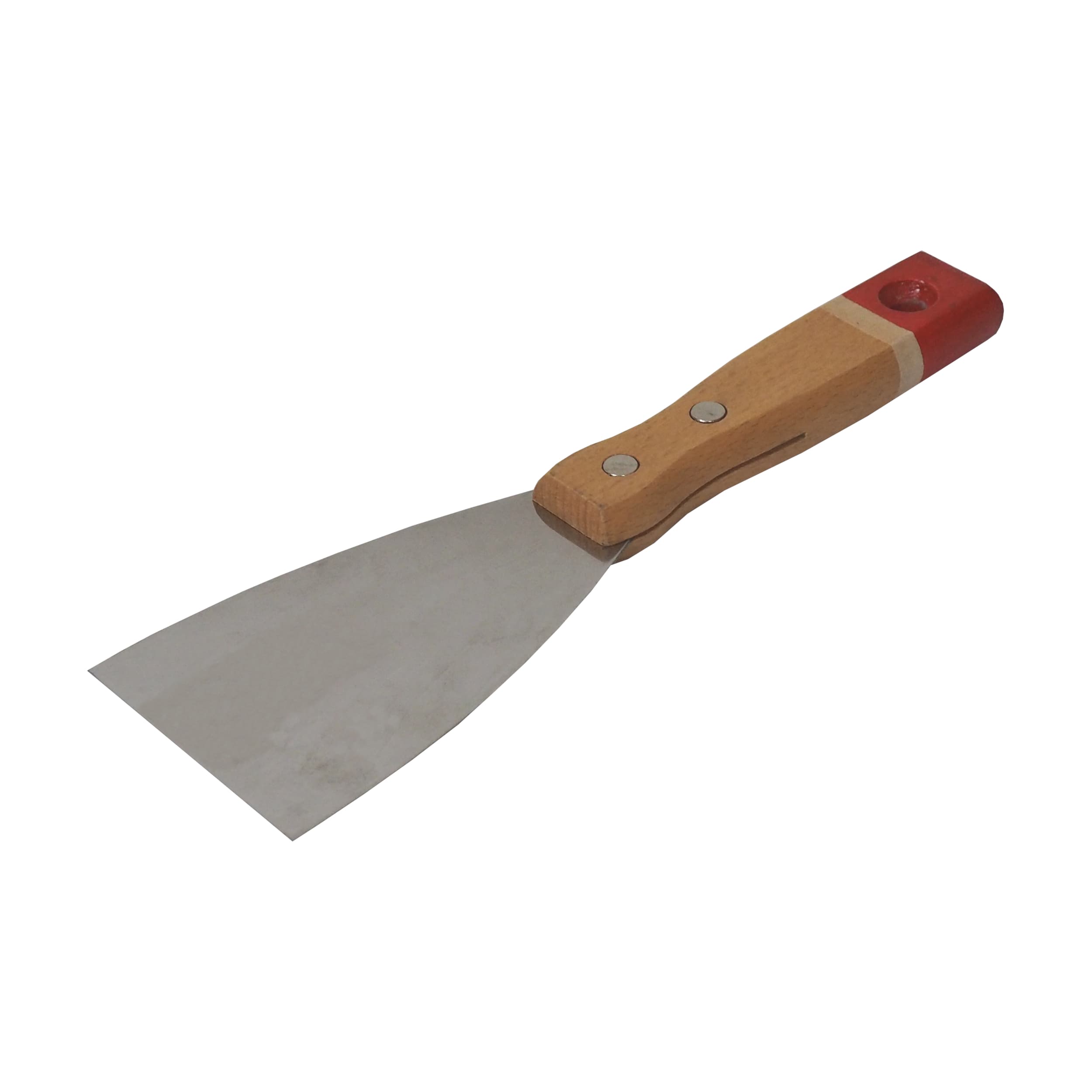 TOPTRADE špachtle nerezová 60 mm, dřevěná nýtovaná rukojeť - náhled 4