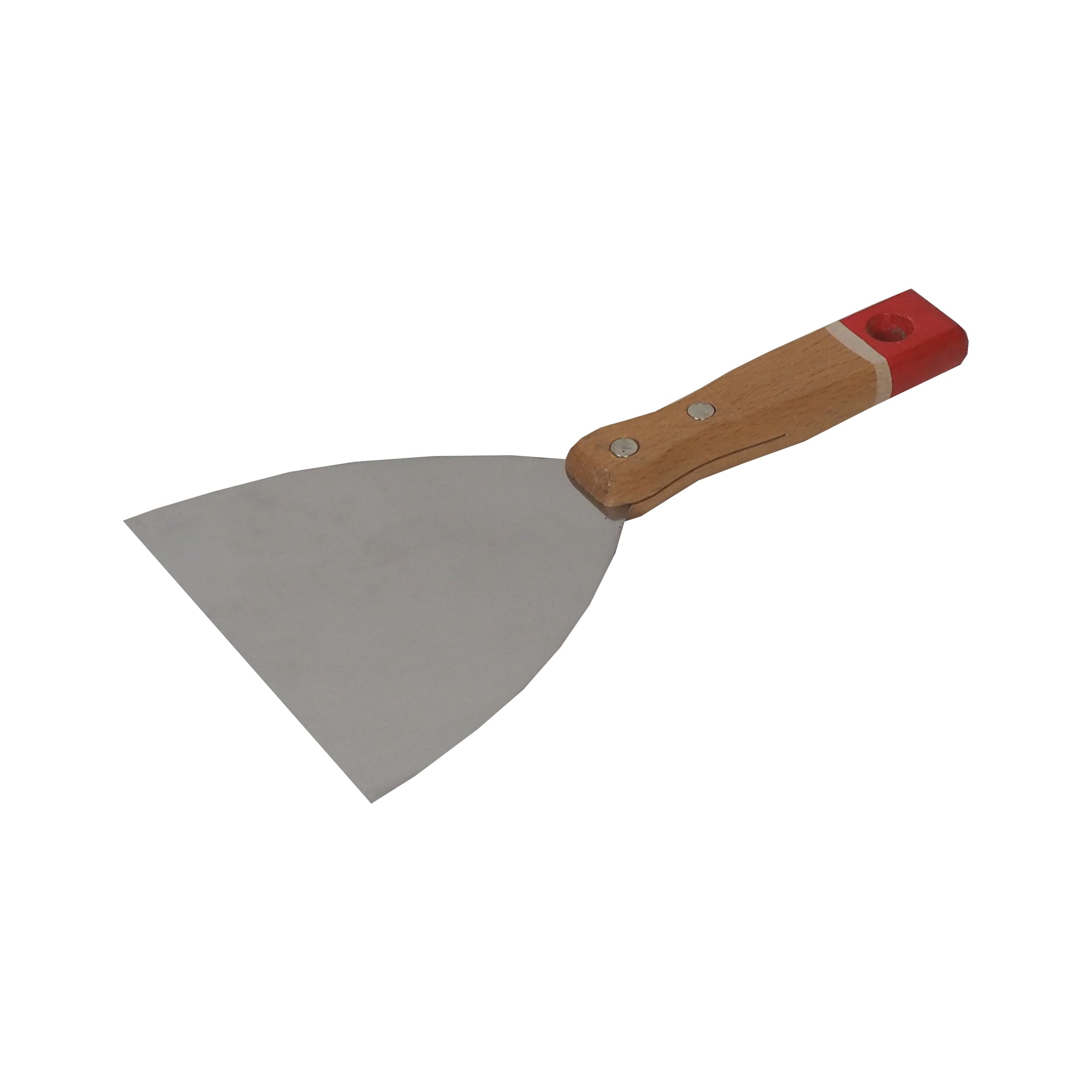 TOPTRADE špachtle nerezová 120 mm – dřevěná nýtovaná rukojeť - náhled 3