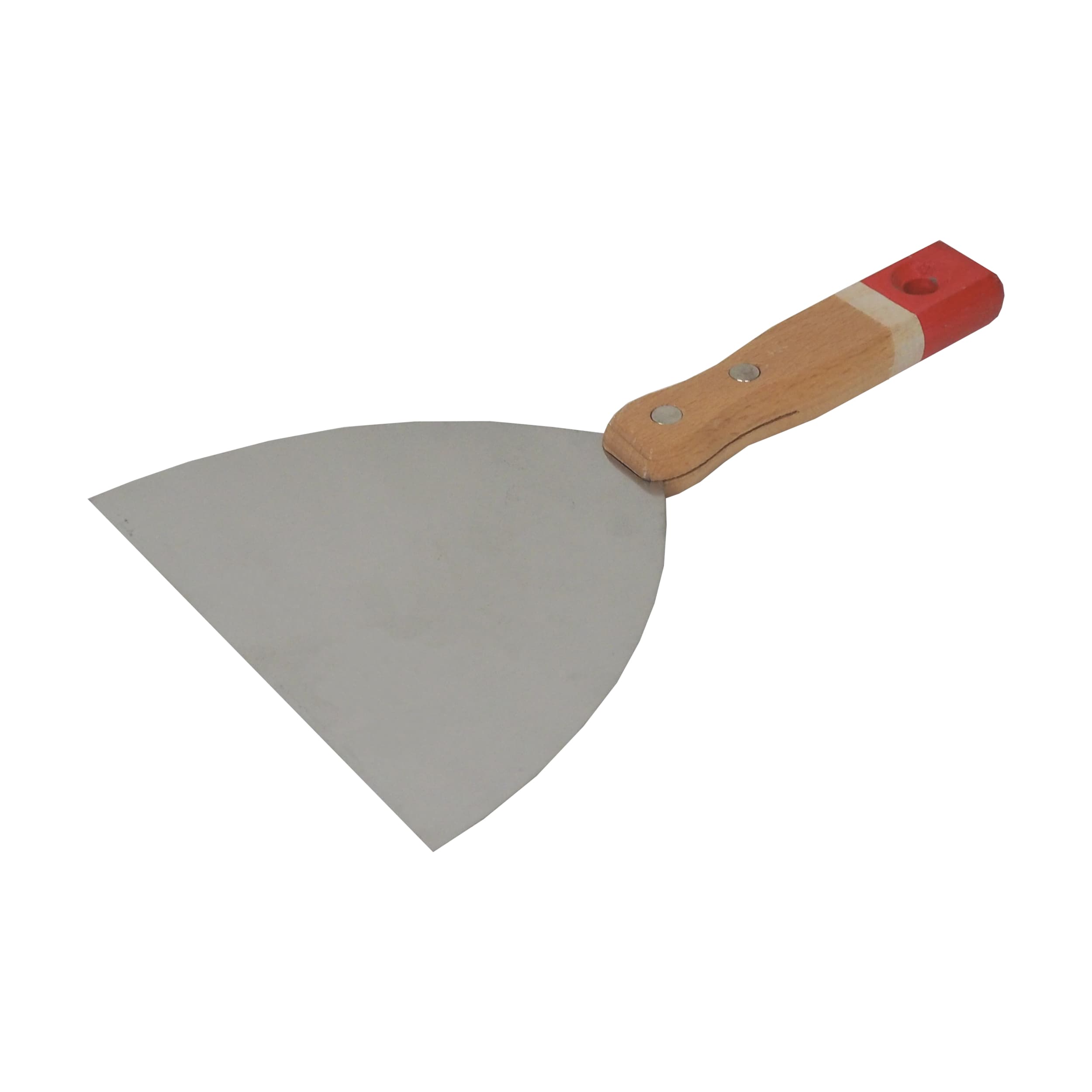 TOPTRADE špachtle nerezová 150 mm – dřevěná, nýtovaná rukojeť - náhled 3
