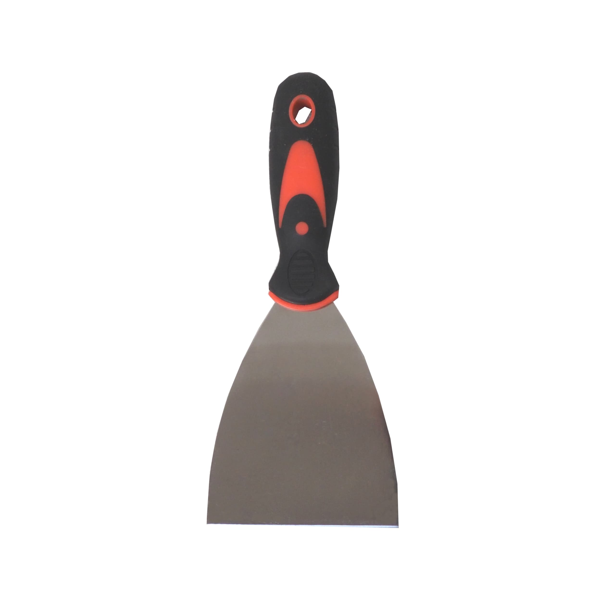 TOPTRADE špachtle nerezová 62 mm s ergonomickou gumovou rukojetí – profi