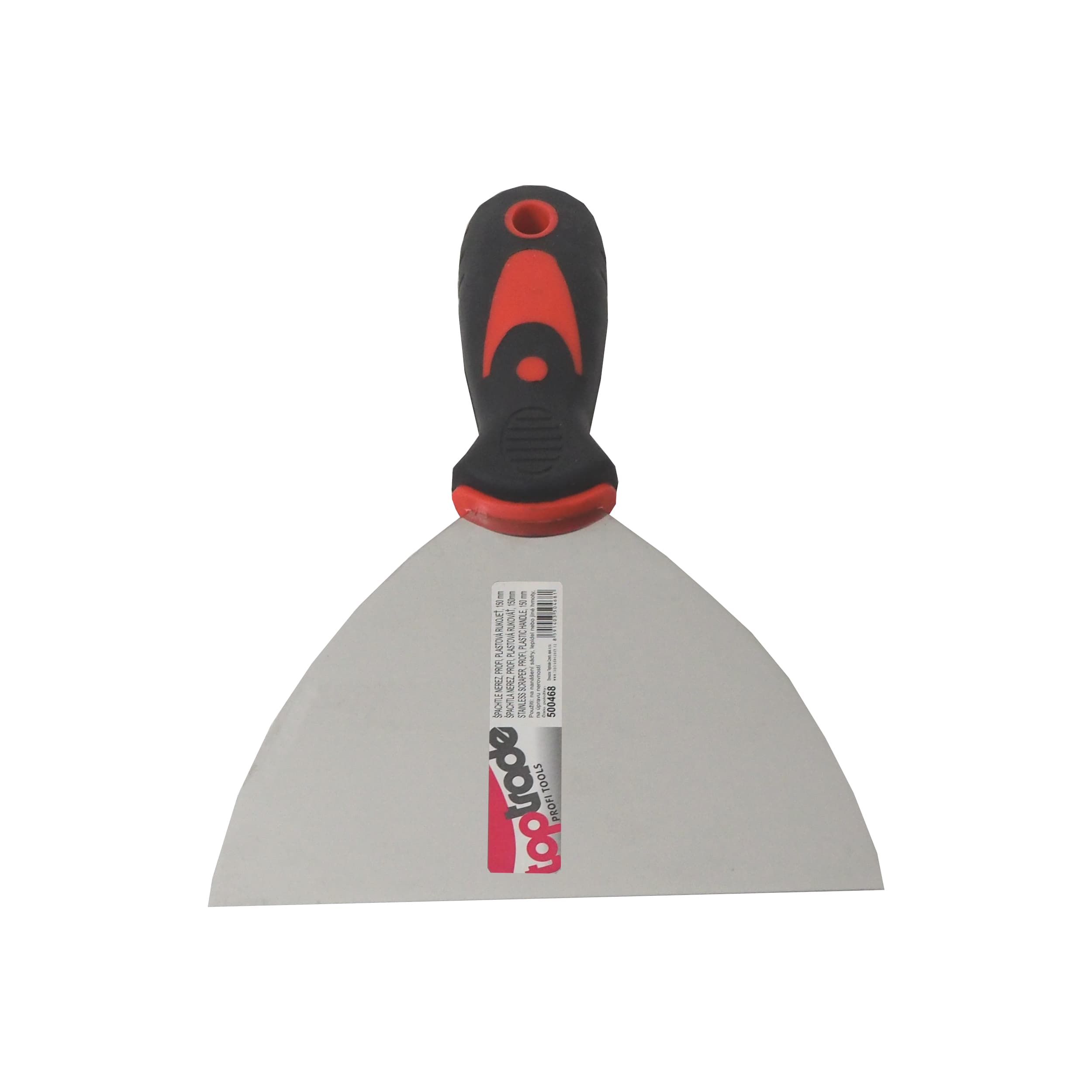 TOPTRADE špachtle nerezová 150 mm, ergonomická rukojeť - náhled 2