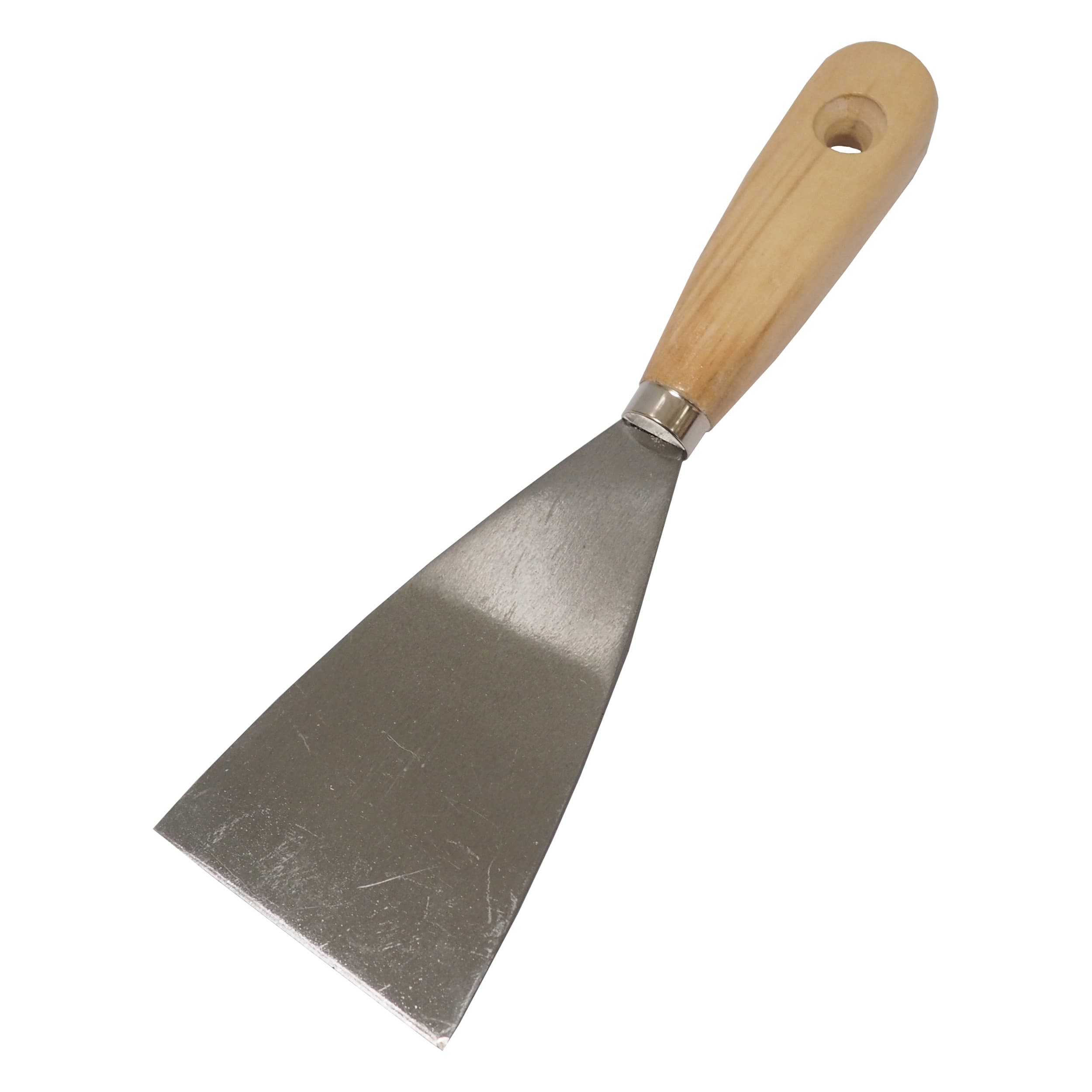TOPTRADE špachtle ocelová 40 mm, dřevěná rukojeť (hobby) - náhled 2
