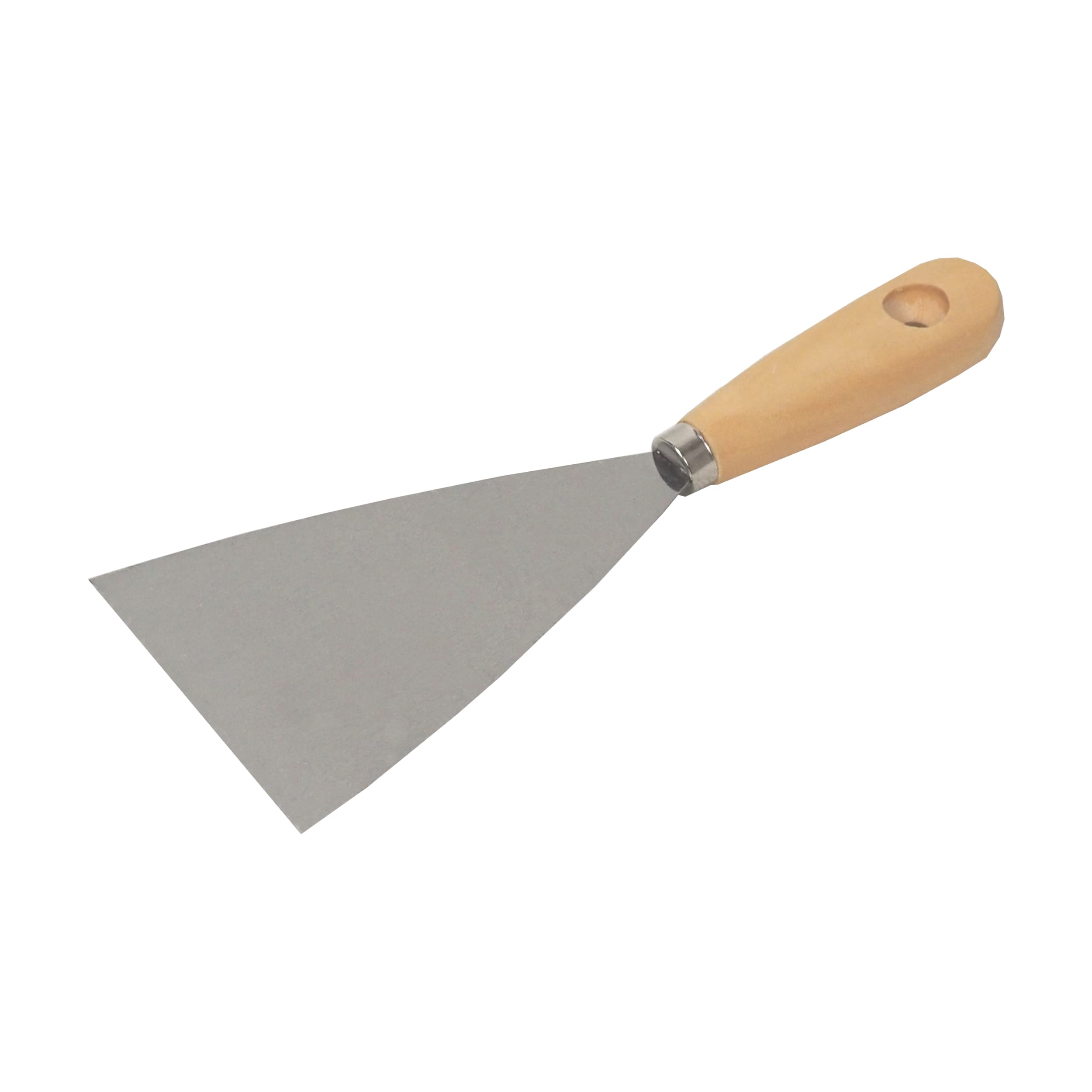 TOPTRADE špachtle ocelová s dřevěnou rukojetí, 100 mm - náhled 3