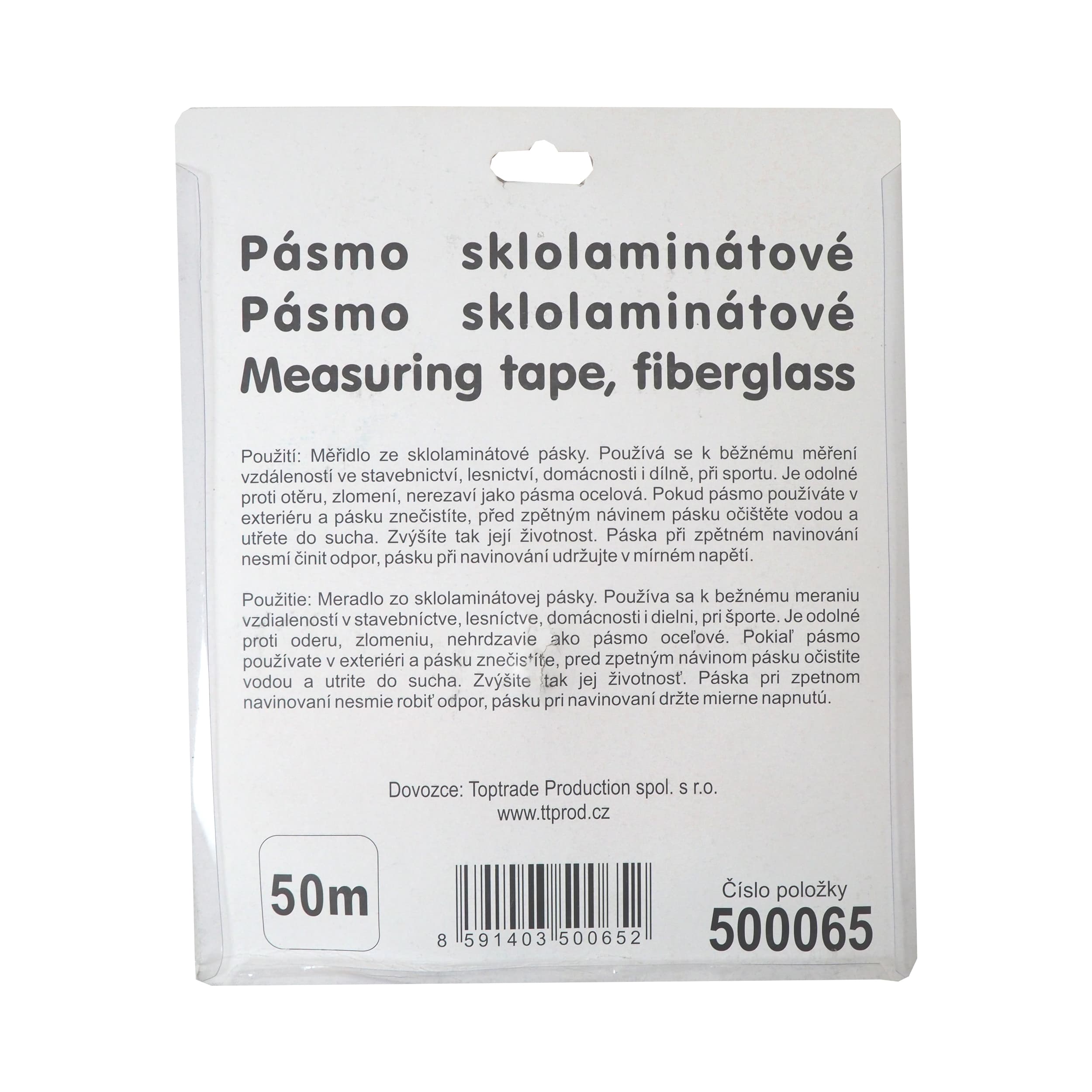 TOPTRADE pásmo sklolaminátové 13 mm × 50 m - náhled 3