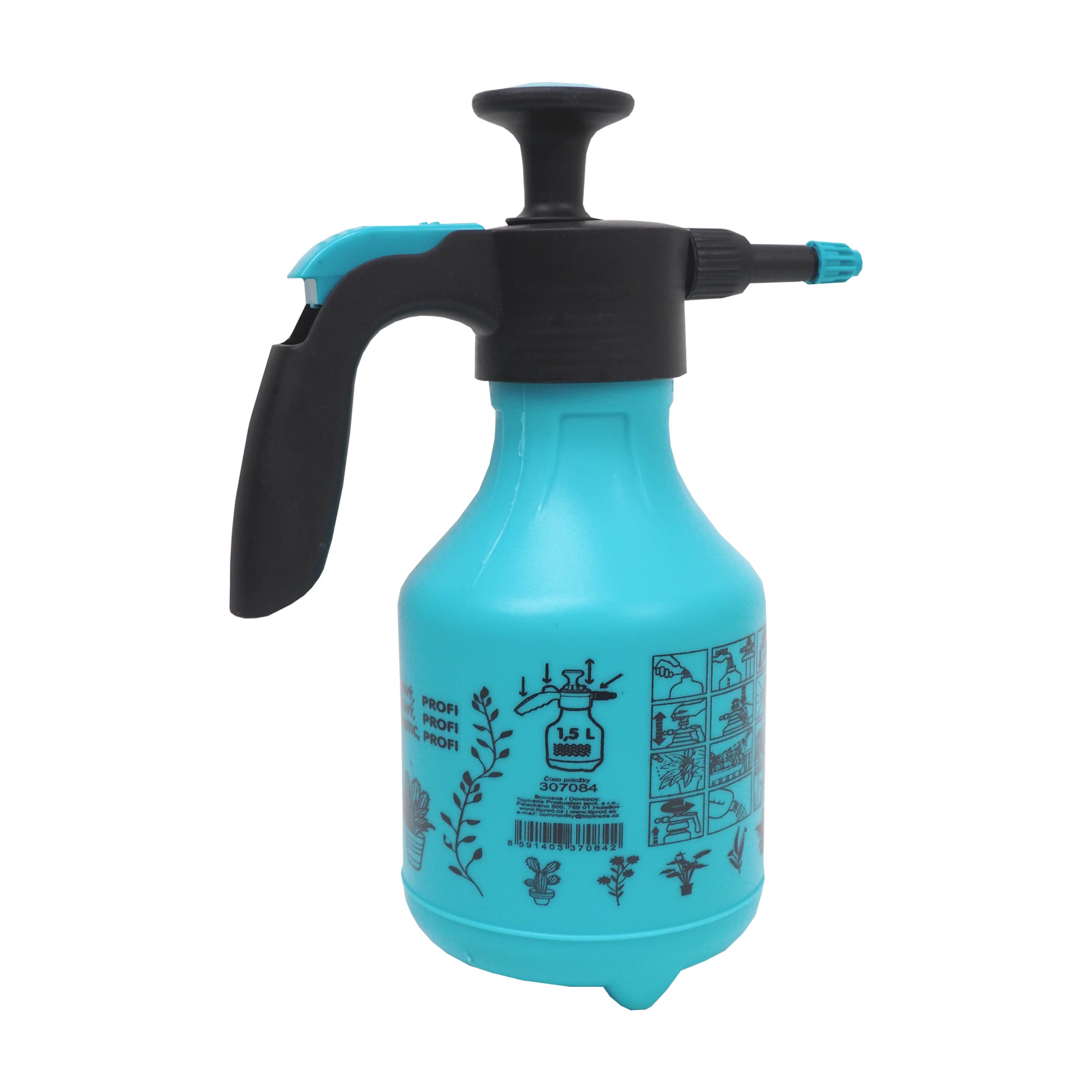TOPTRADE ruční tlakový postřikovač 1,5 l – plastový - náhled 3