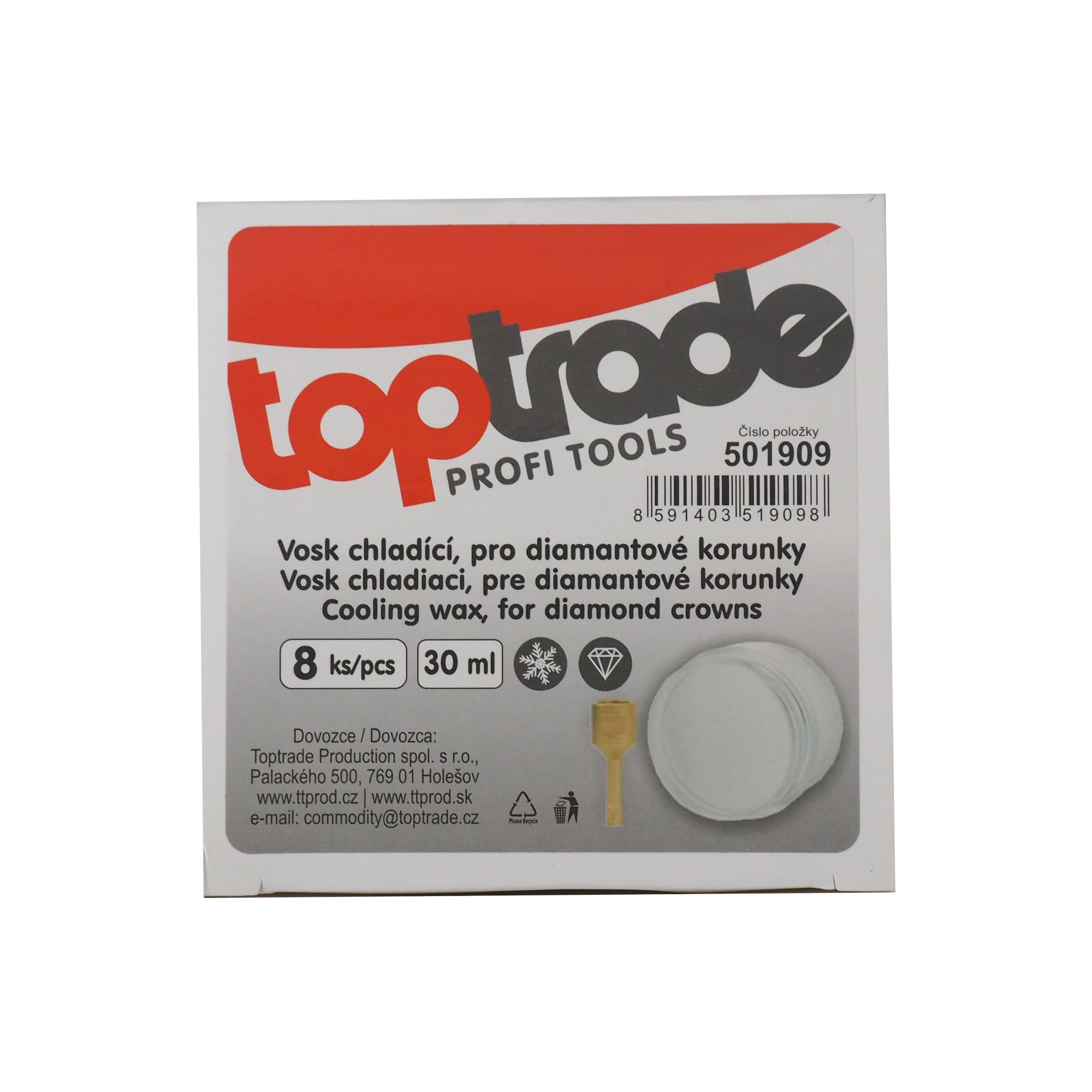 TOPTRADE chladicí vosk pro diamantové korunky 30 ml - náhled 3
