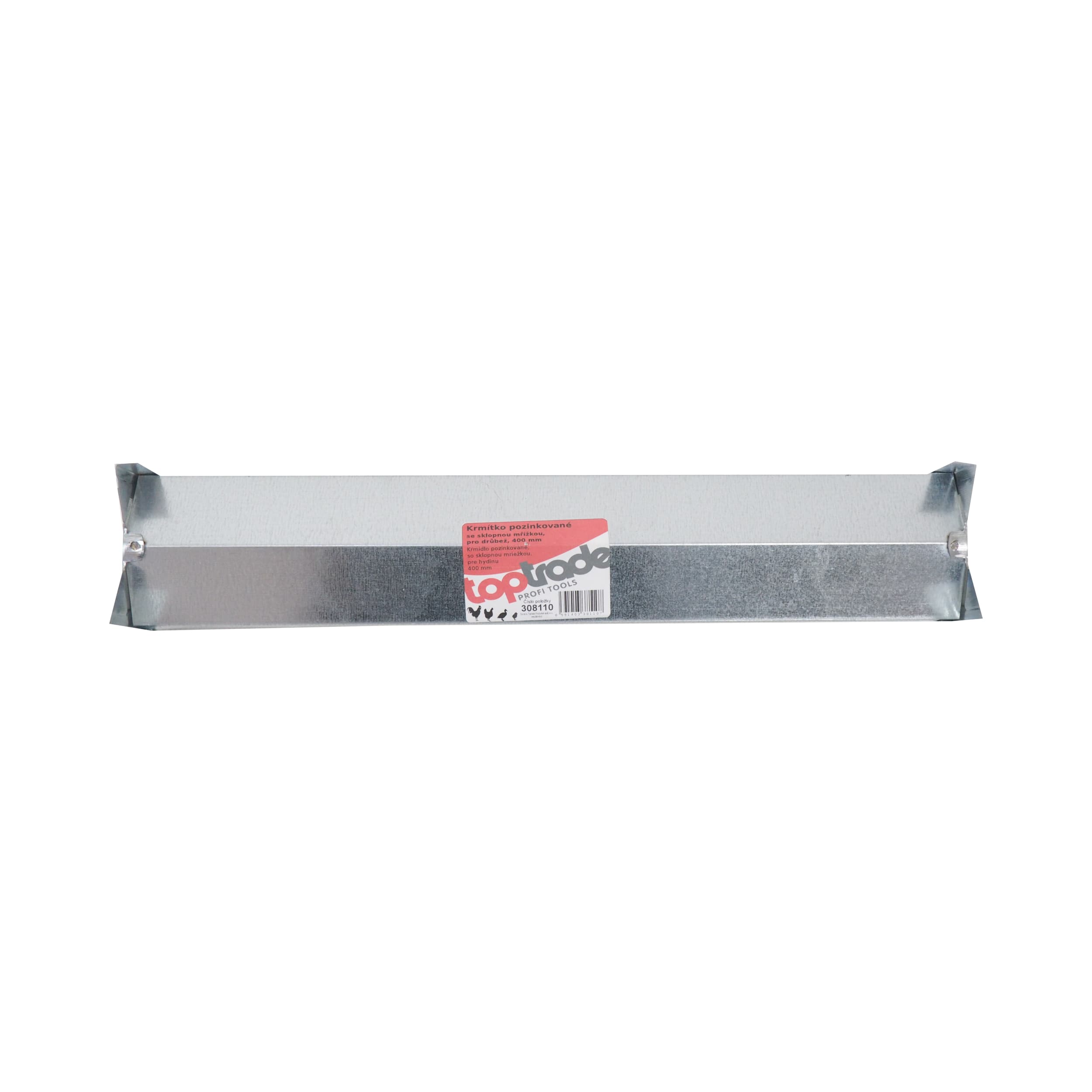 TOPTRADE krmítko pro mláďata drůbeže, pozink, sklopná mřížka, 40 cm - náhled 2