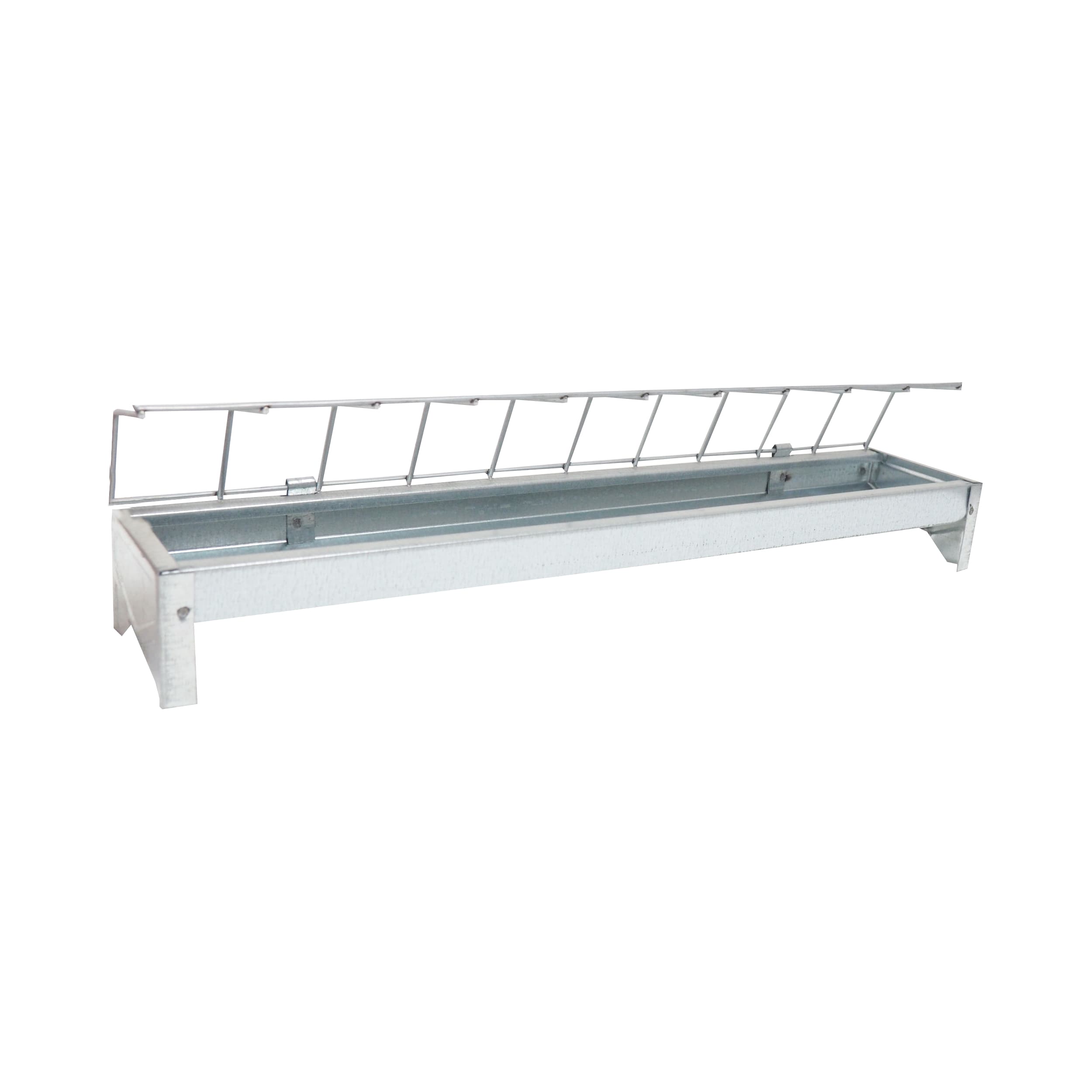 TOPTRADE krmítko pro drůbež 50 cm, pozinkované, se sklopnou mřížkou - náhled 4