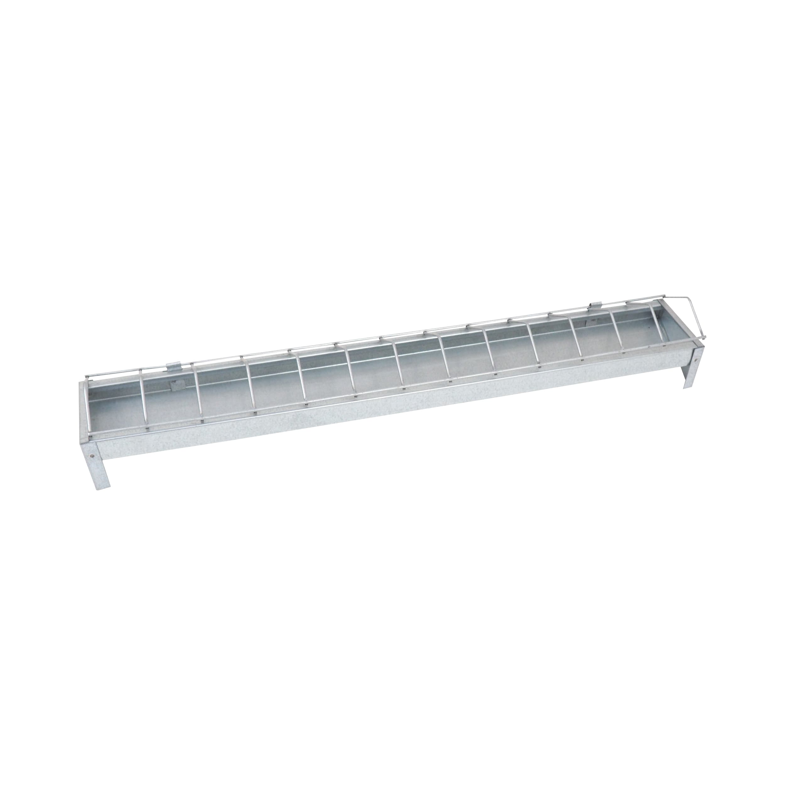 TOPTRADE žlabové krmítko pro drůbež, pozink, sklopná mřížka, 750 mm - náhled 2