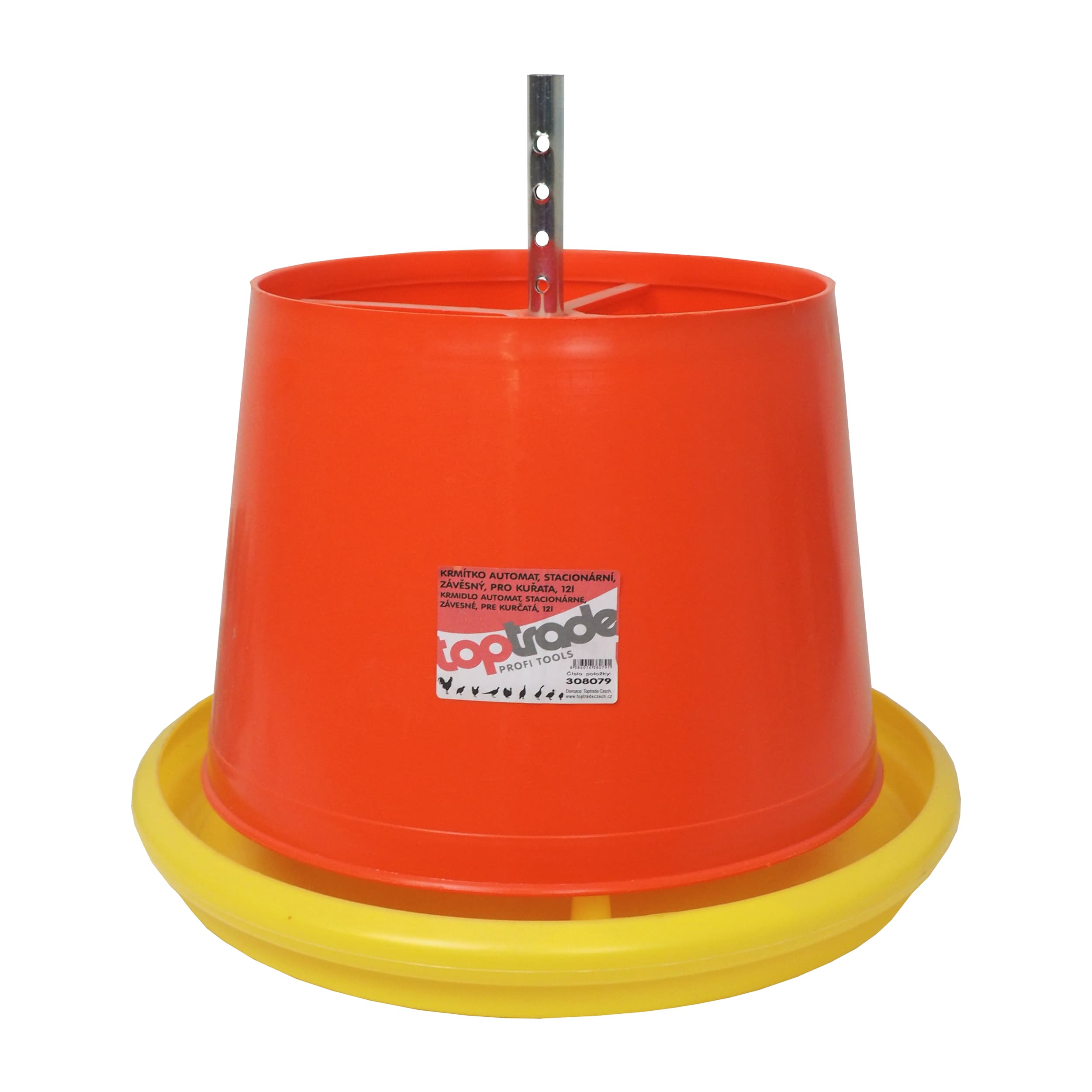 TOPTRADE automatické krmítko pro kuřata, závěsné/stojanové, 12 l - náhled 3