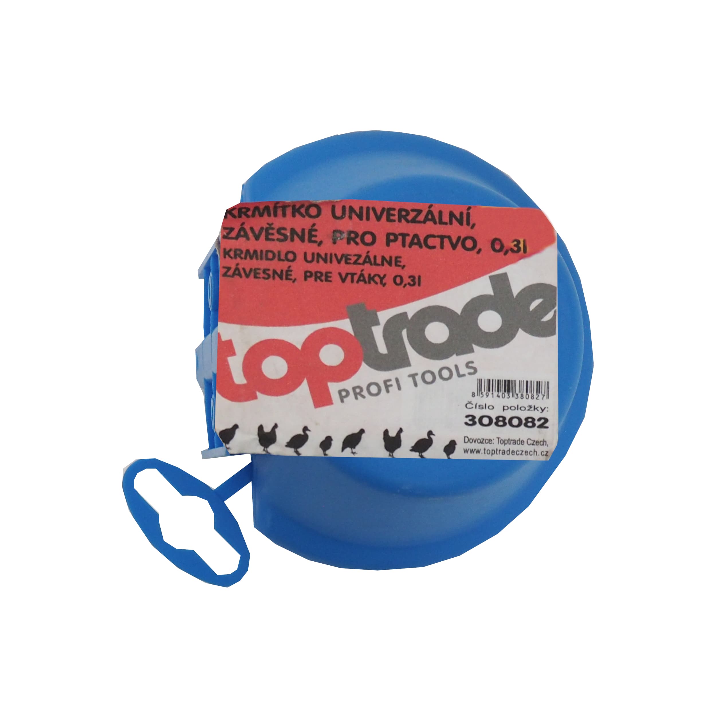 TOPTRADE krmítko pro ptactvo plastové, závěsné, výsuvné, 0,3 l - náhled 3