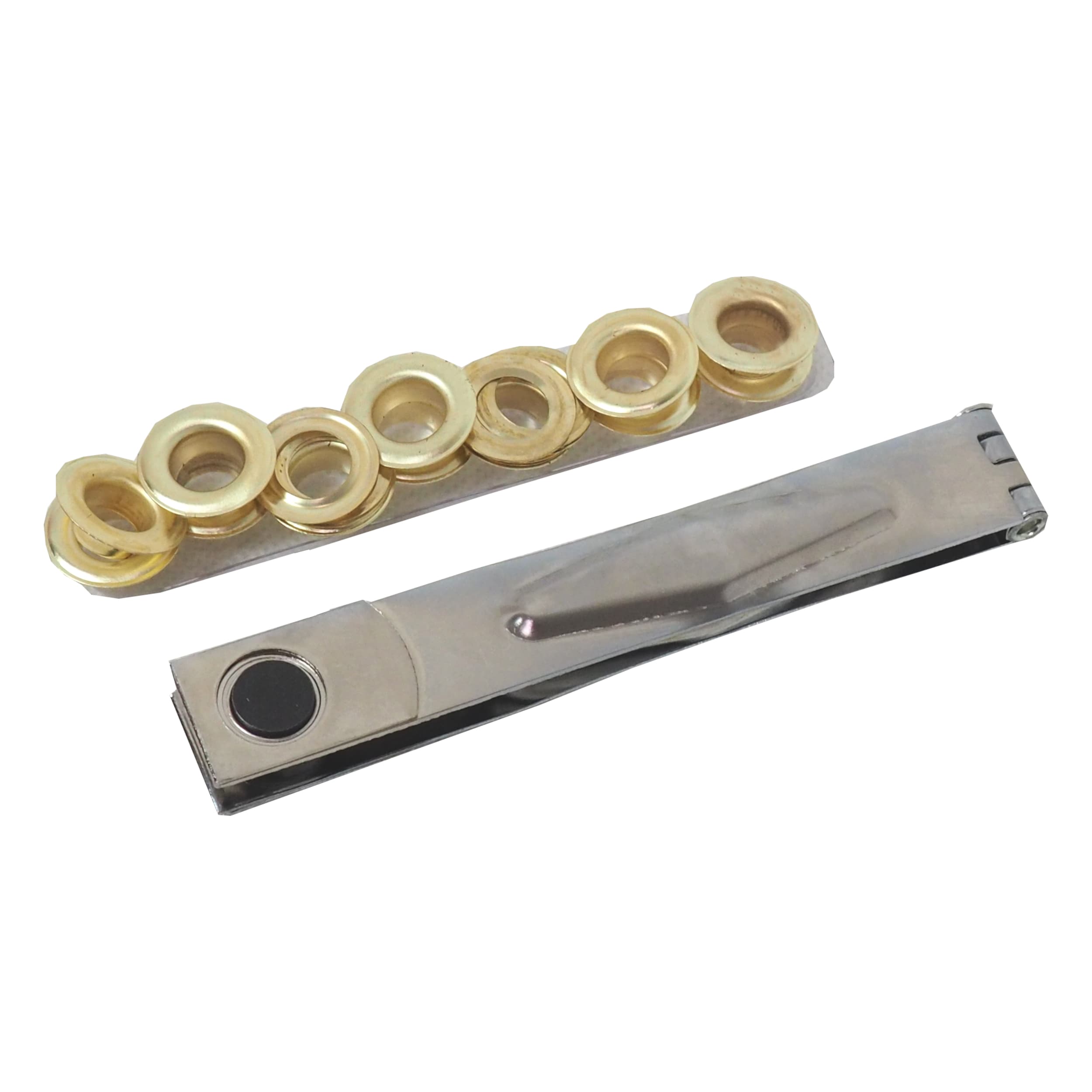 TOPTRADE lisovací kleště pro krycí plachty 150 mm, sada 12 ks