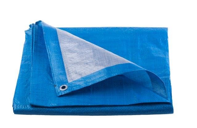 TOPTRADE krycí plachta modro‑stříbrná 2 × 3 m, standard plus