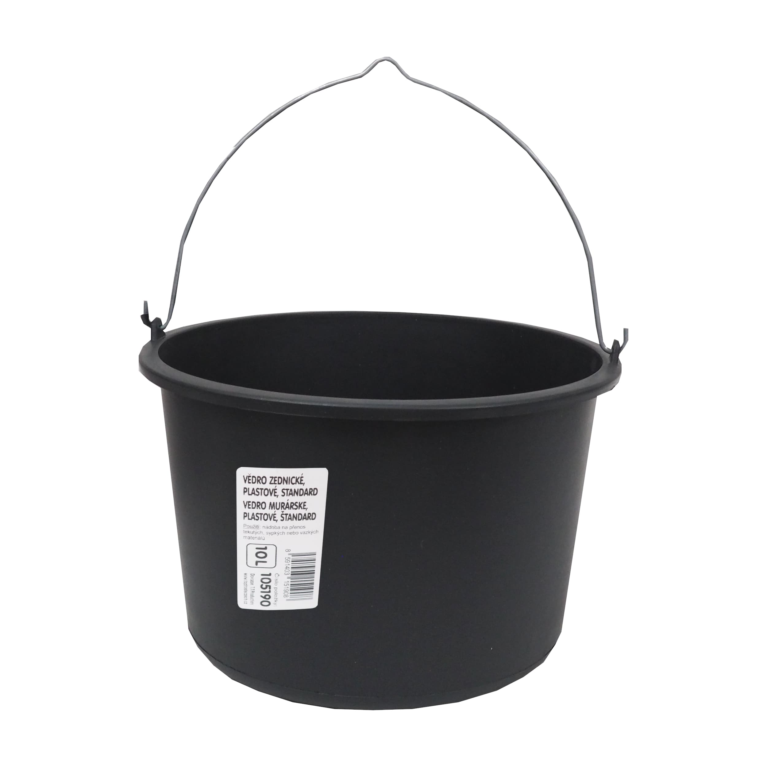 TOPTRADE zednické vědro 10 l, plast, standard (105190) - náhled 3