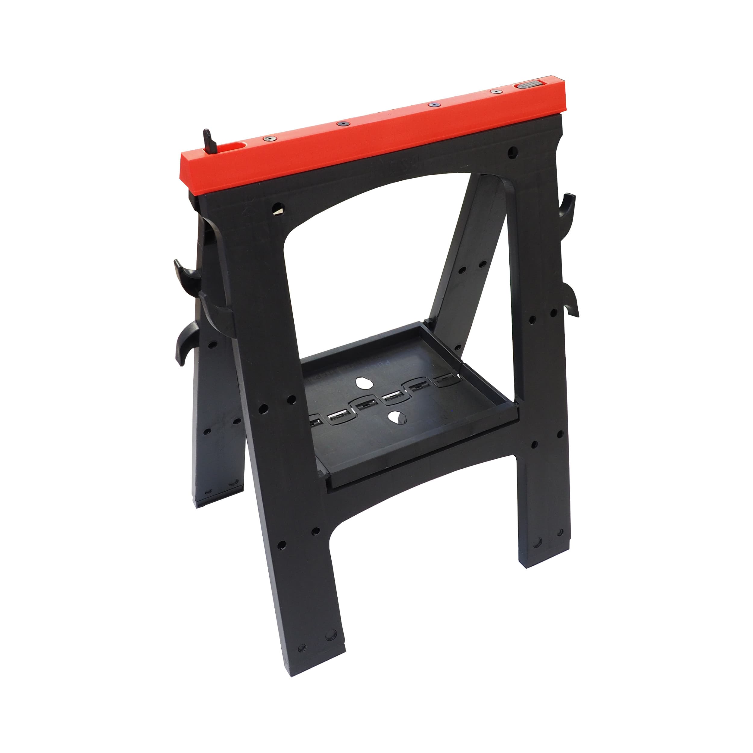 TOPTRADE koza plastová, skládací – sada 2 ks, 76,5 × 59,5 × 42 cm (300 kg/pár)