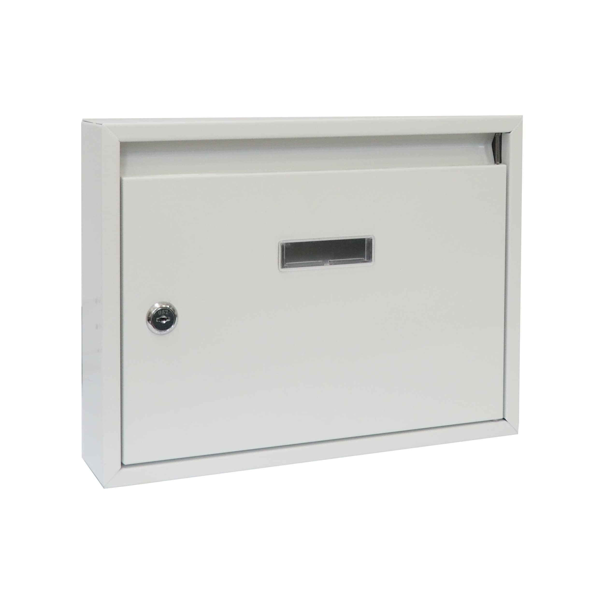 TOPTRADE poštovní schránka kovová, paneláková, bílá 340 × 240 × 60 mm