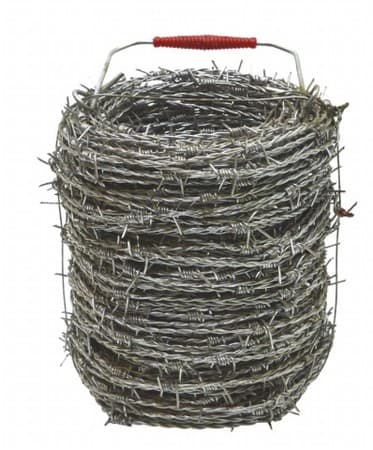 TOPTRADE ostnatý drát pozinkovaný 1,7 mm / 130 m